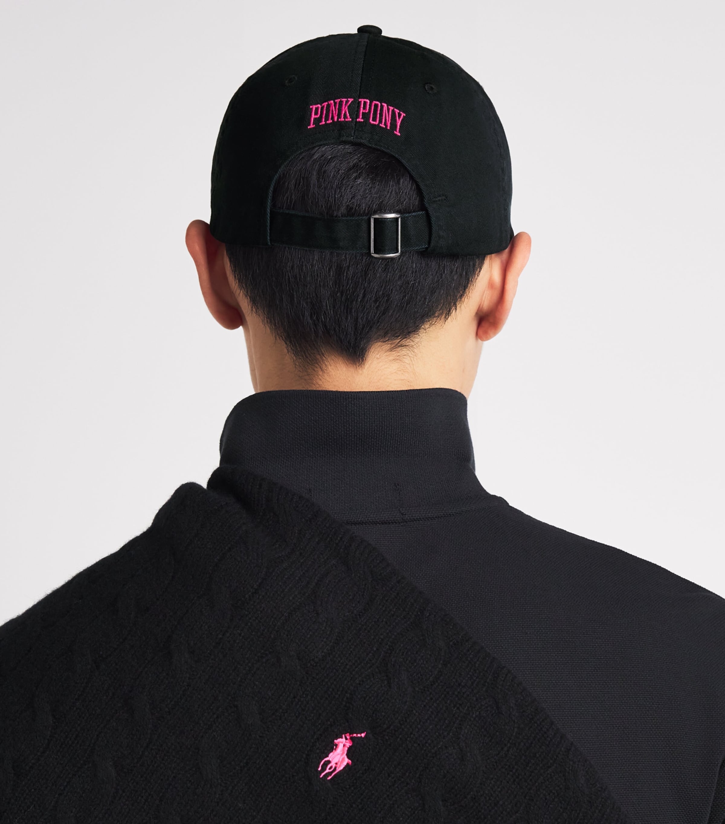 Polo Ralph Lauren Black Cotton Pink Pony Baseball Cap | Harrods US