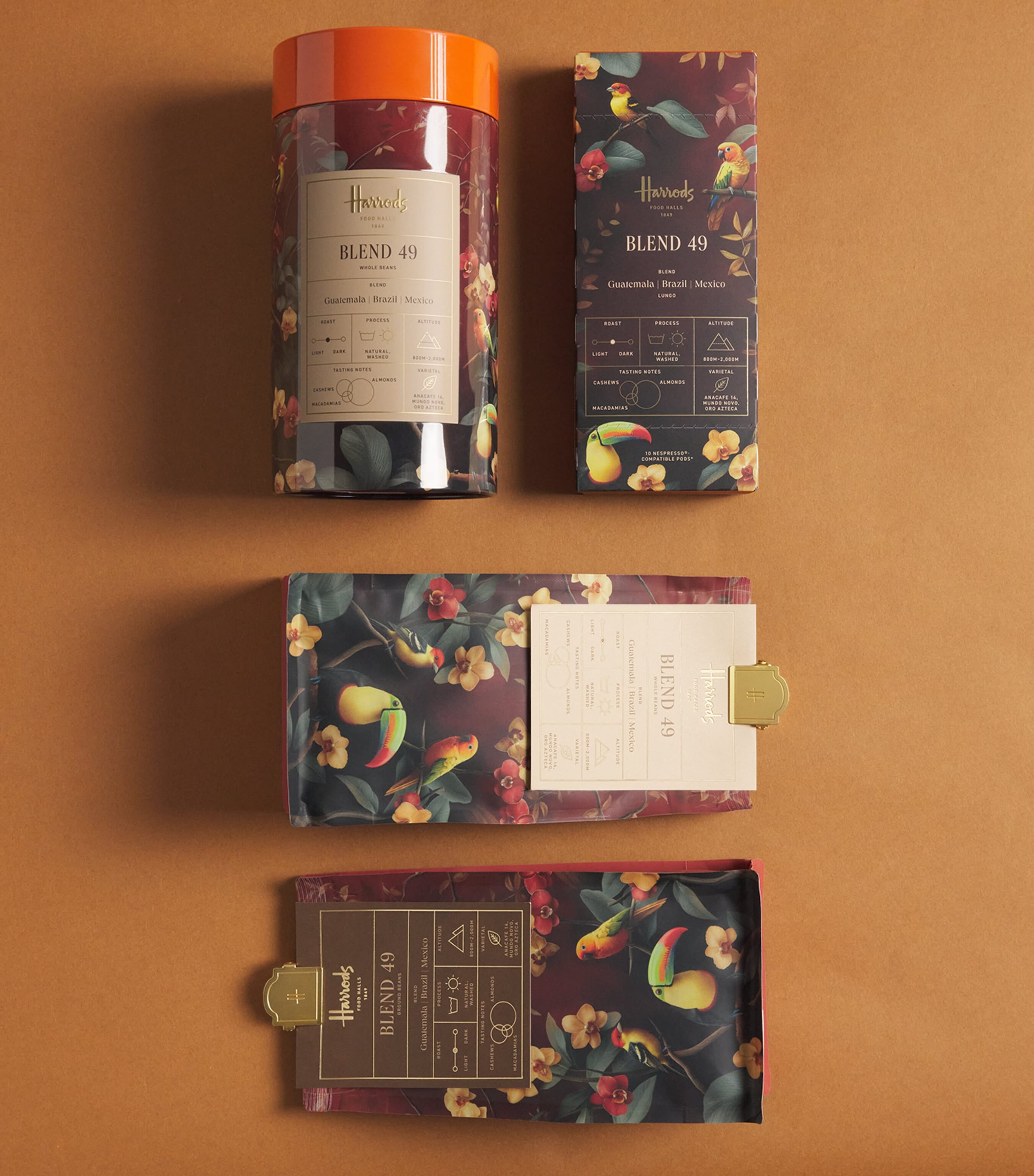 Harrods Blend 49 Coffee Beans Tin (250g) Image 3