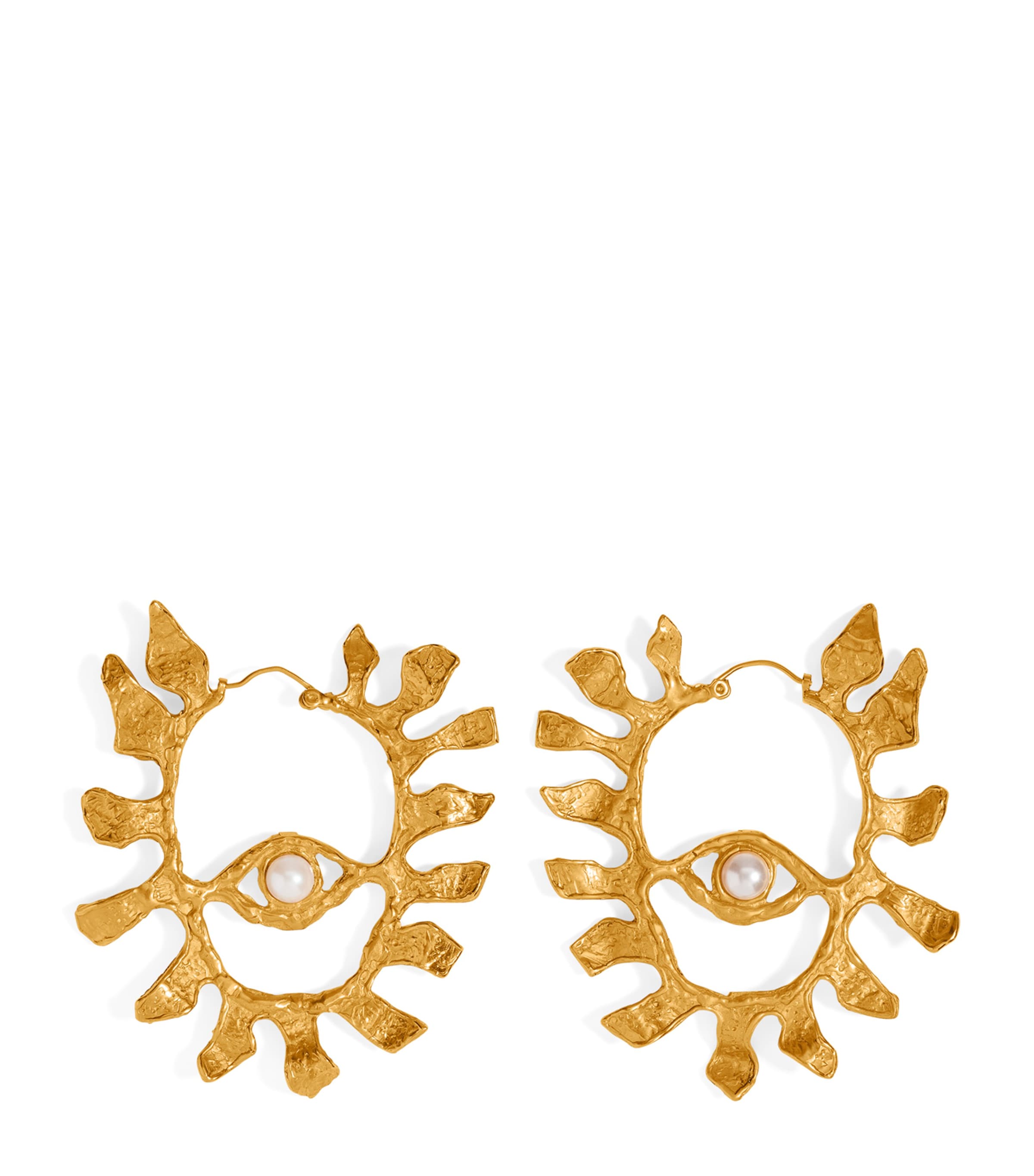 Eye Pendant Earrings 001 GOLD Image 1