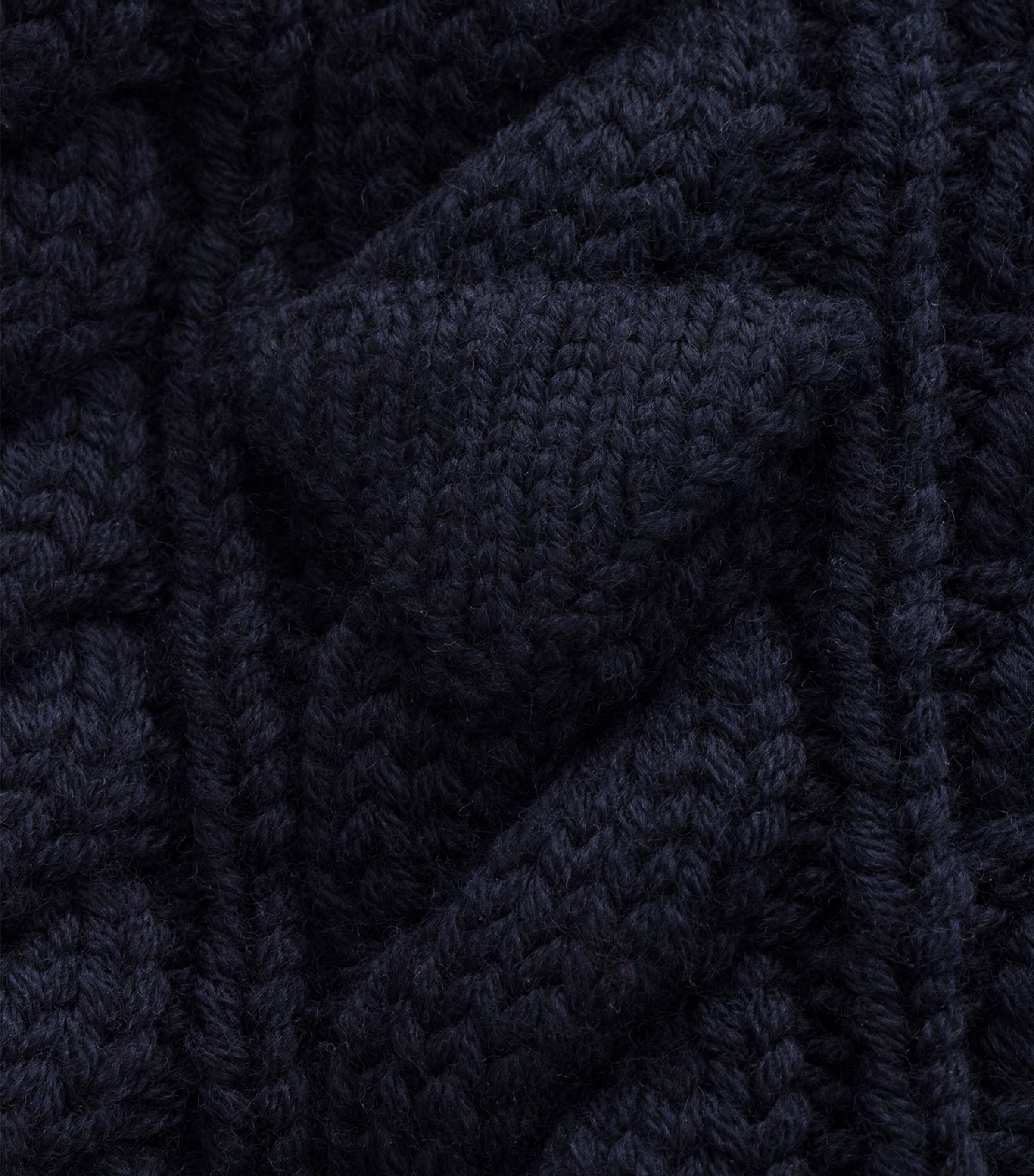 Prada Virgin Wool Cable-Knit Scarf Blue Image 2