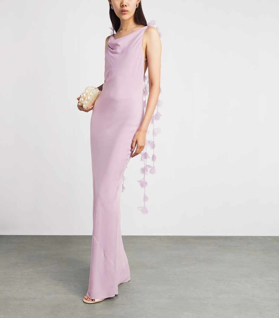Cult Gaia Womens Silk Satin Nymeria Gown Sweet Pea Image 2