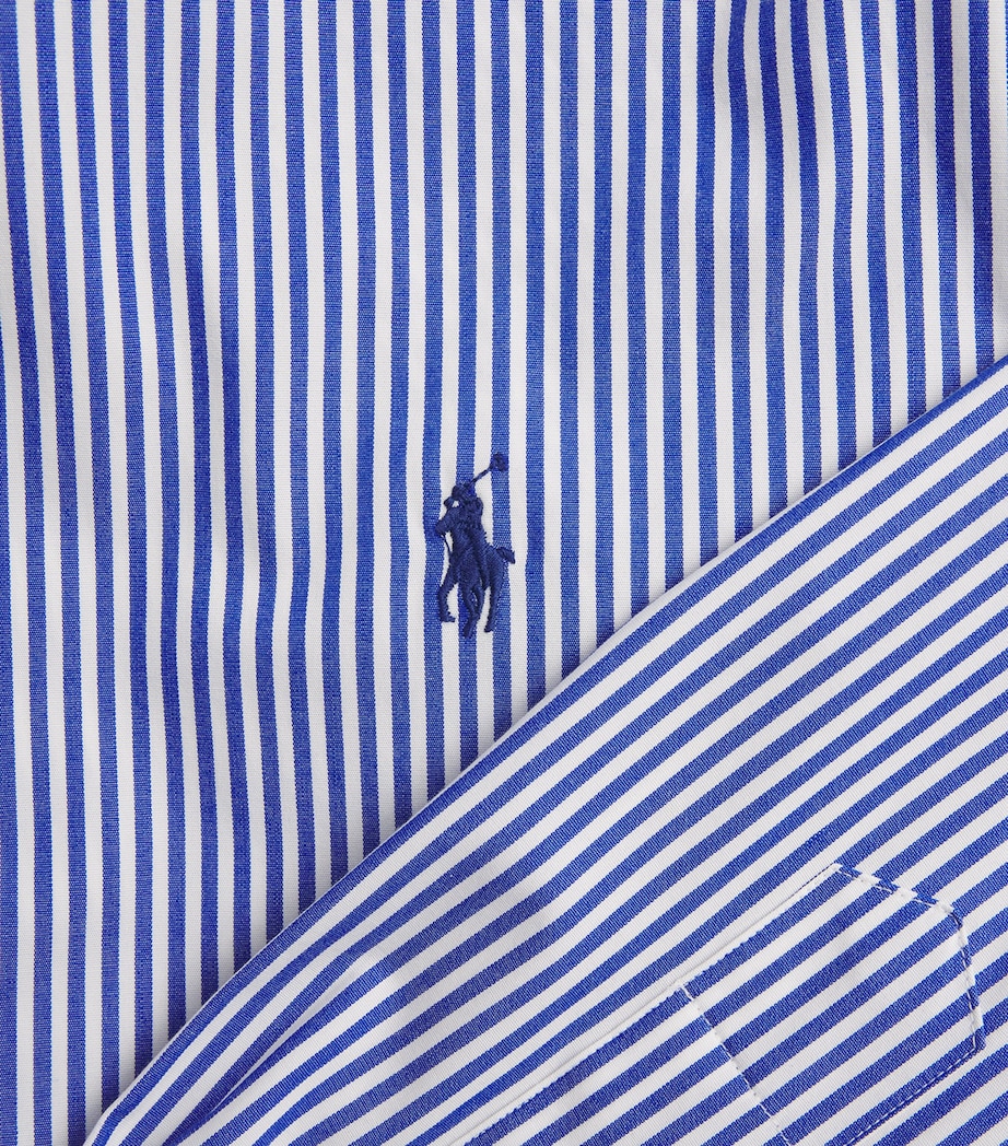 Polo Ralph Lauren Mens Stripe Custom Fit Shirt Blue/white Bengal St Image 5