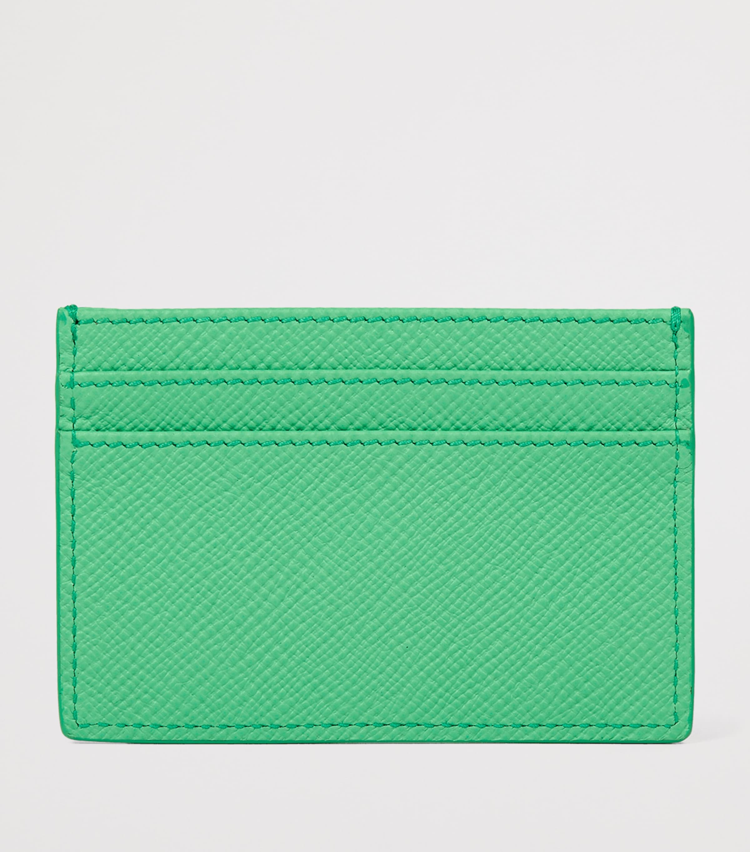 Smythson Leather Panama Card Holder Shamrock Image 3