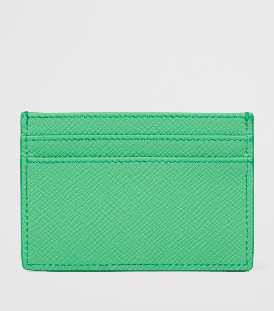 Smythson Leather Panama Card Holder Shamrock Image 3