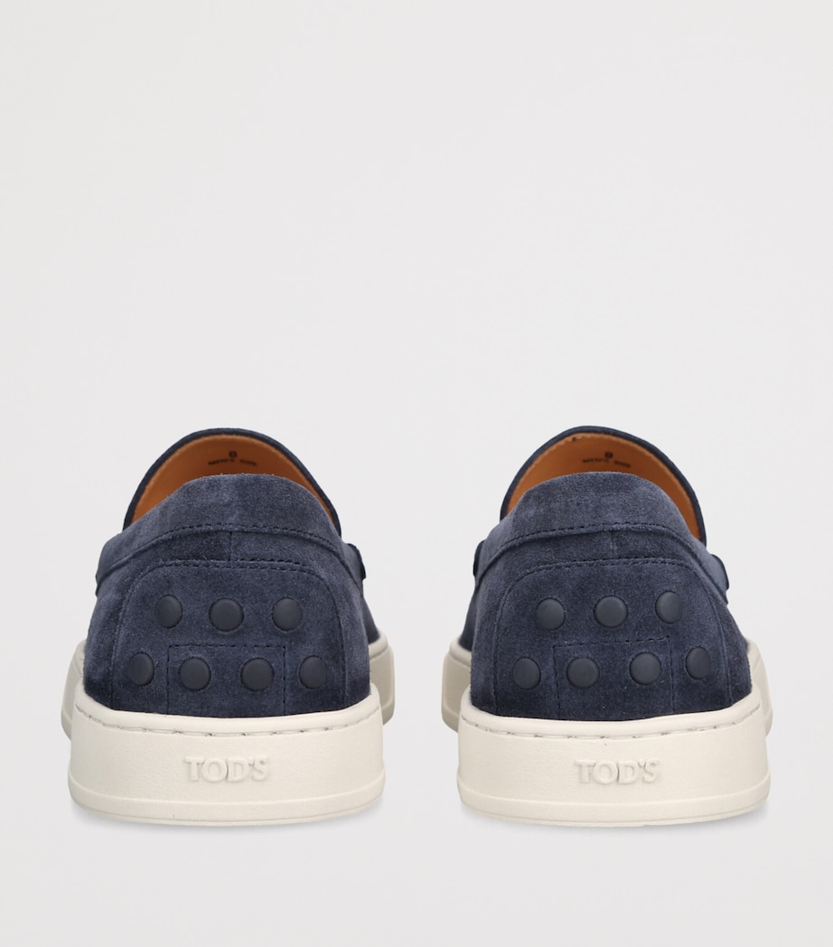Suede Mocassino Cassetta Loafers NAVY Image 2