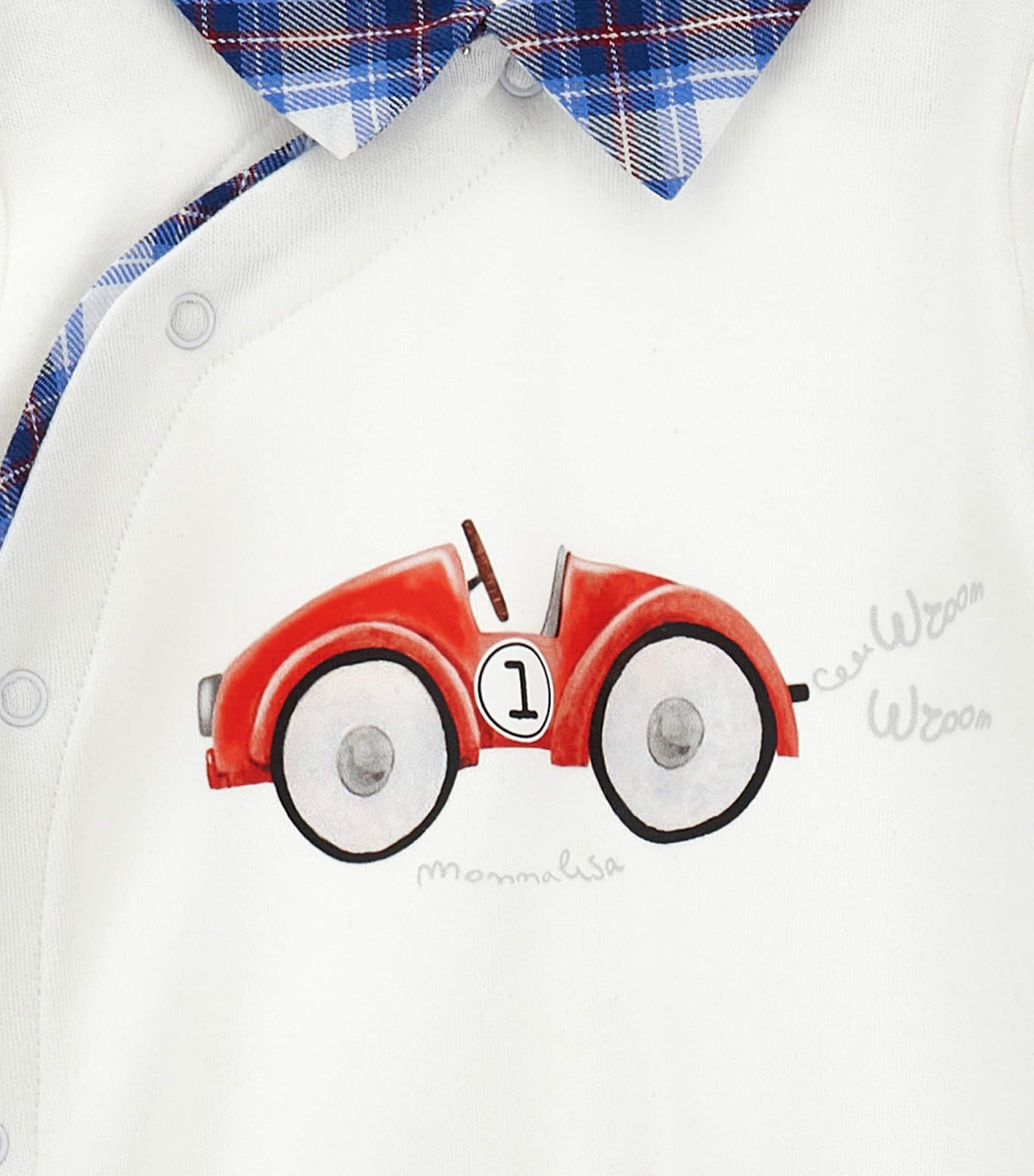 Racing Car All-In-One, Bib and Hat (1-9 Months) PANNA+RUBINO Image 4