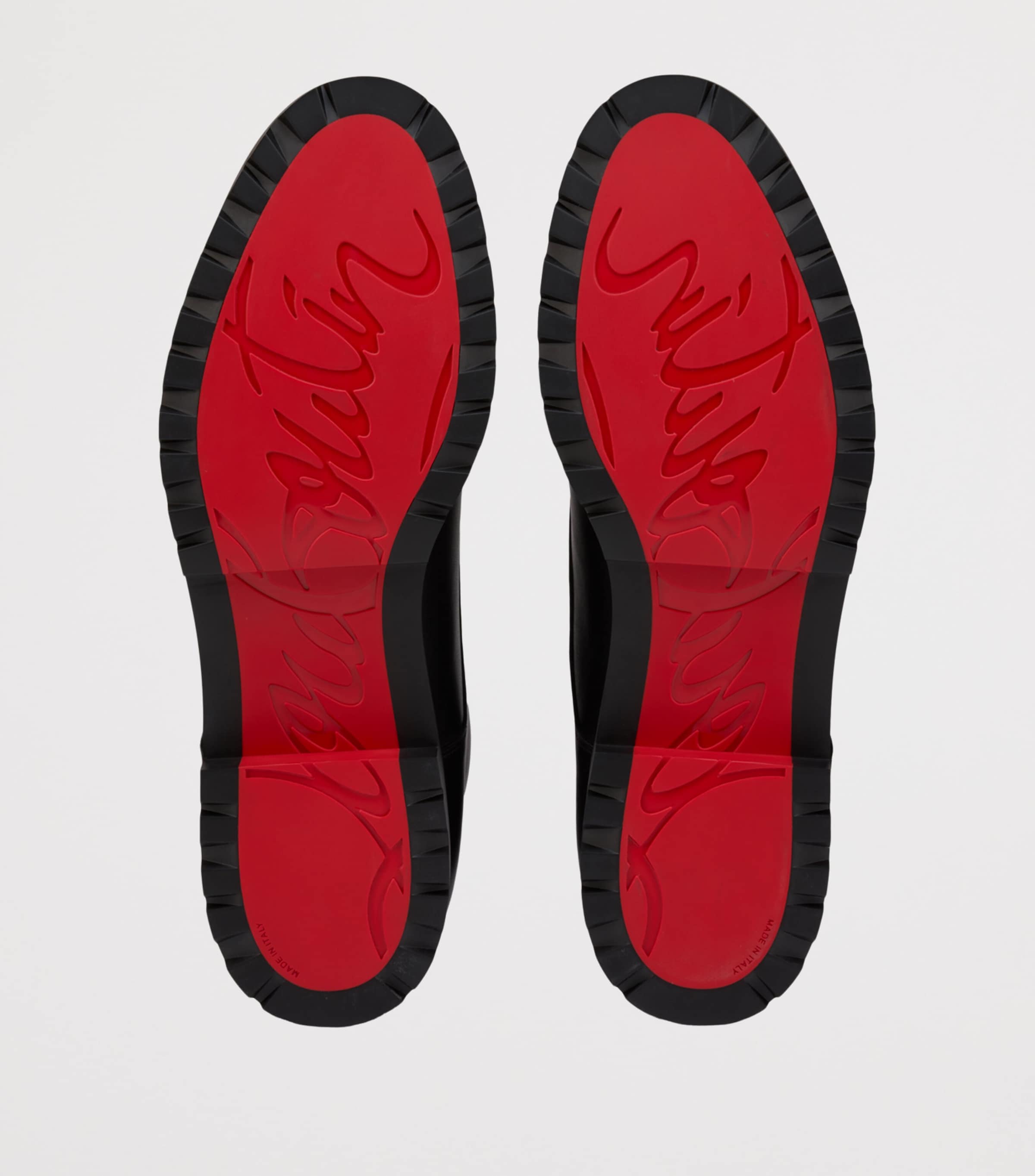 Christian Louboutin Black Trapman Leather Lace-Up Boots | Harrods US