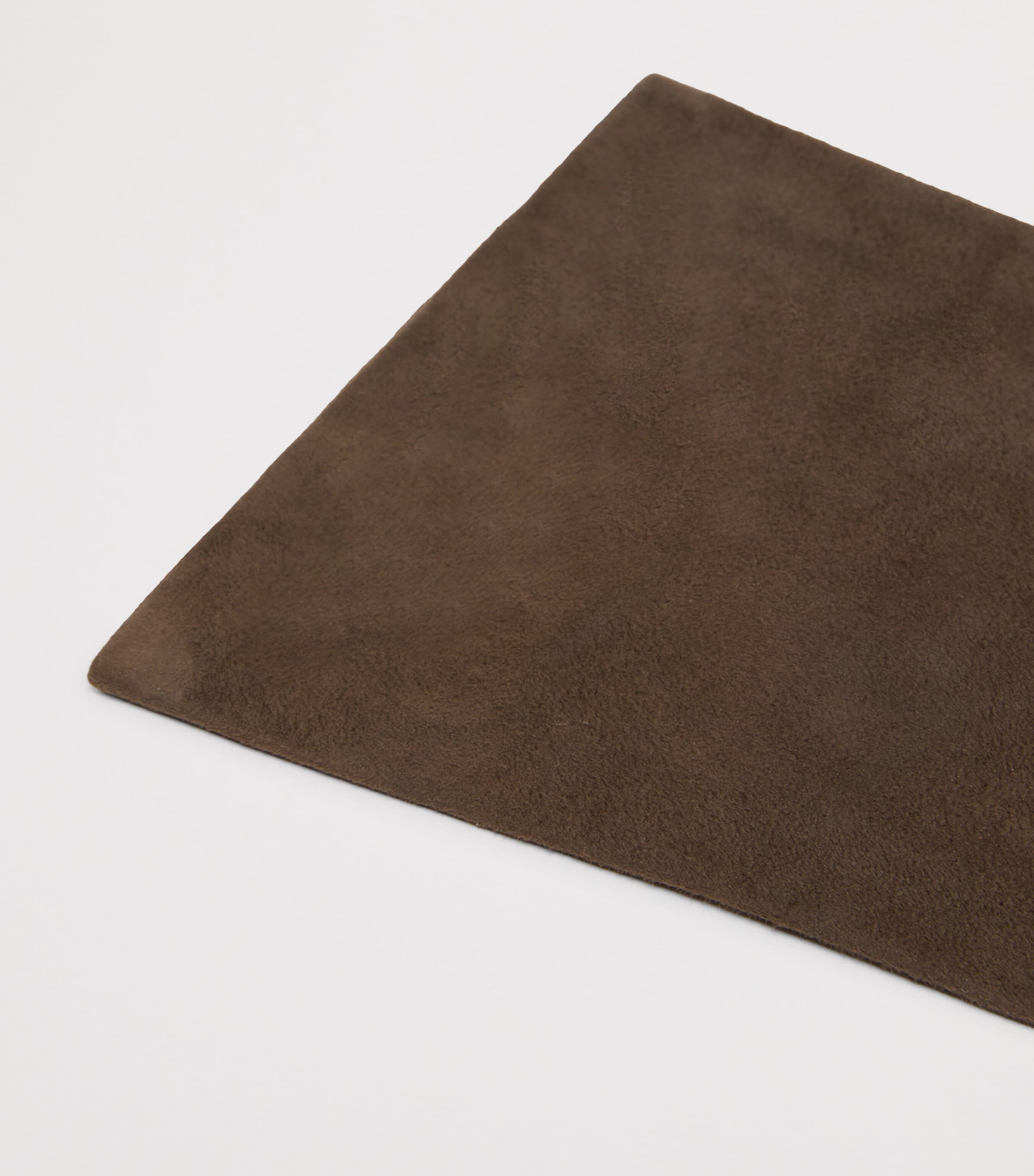 Max Mara Lamb Suede Long Gloves Dark Brown Image 3