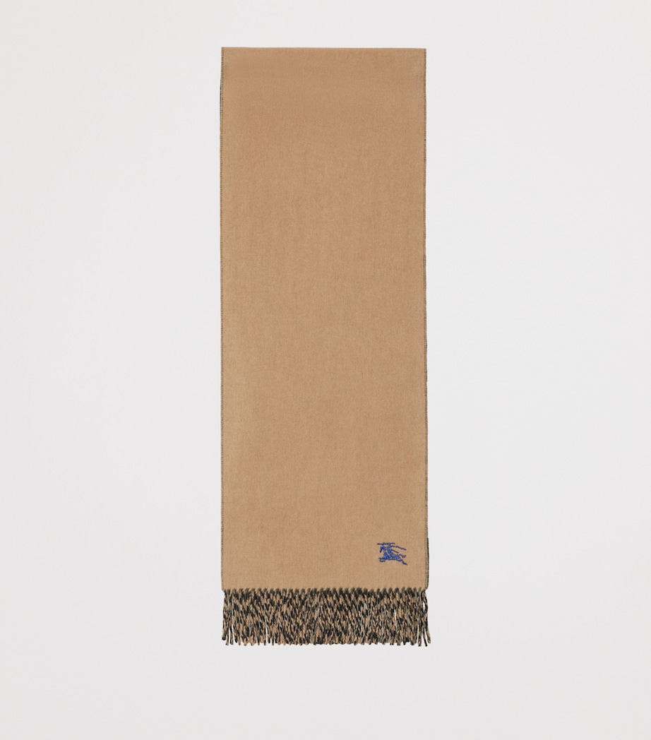 Cashmere Reversible Scarf CAMEL /BLACK Image 2