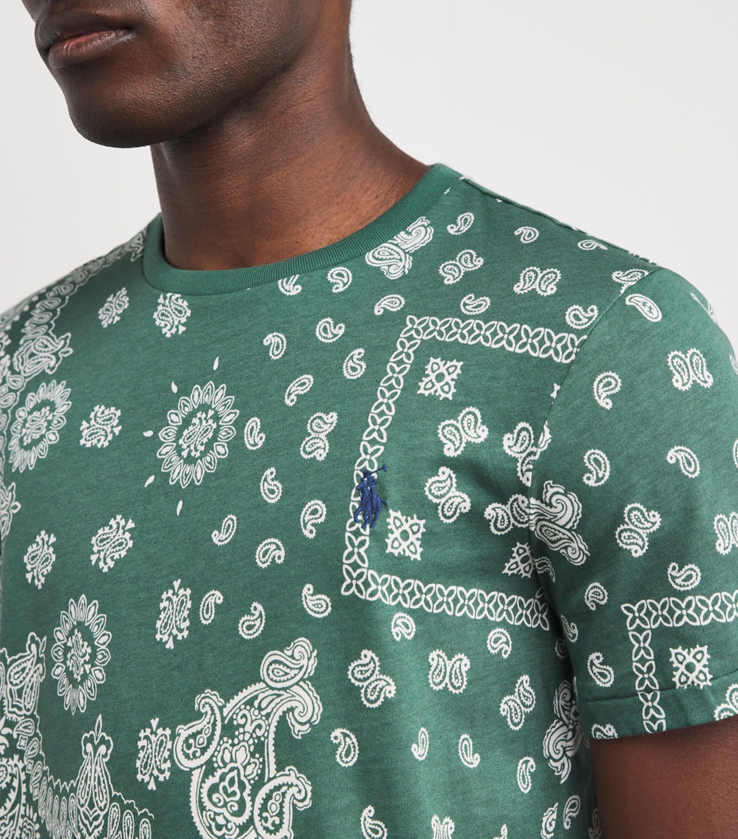 Polo Ralph Lauren Green Cotton Bandana Print T-Shirt | Harrods US