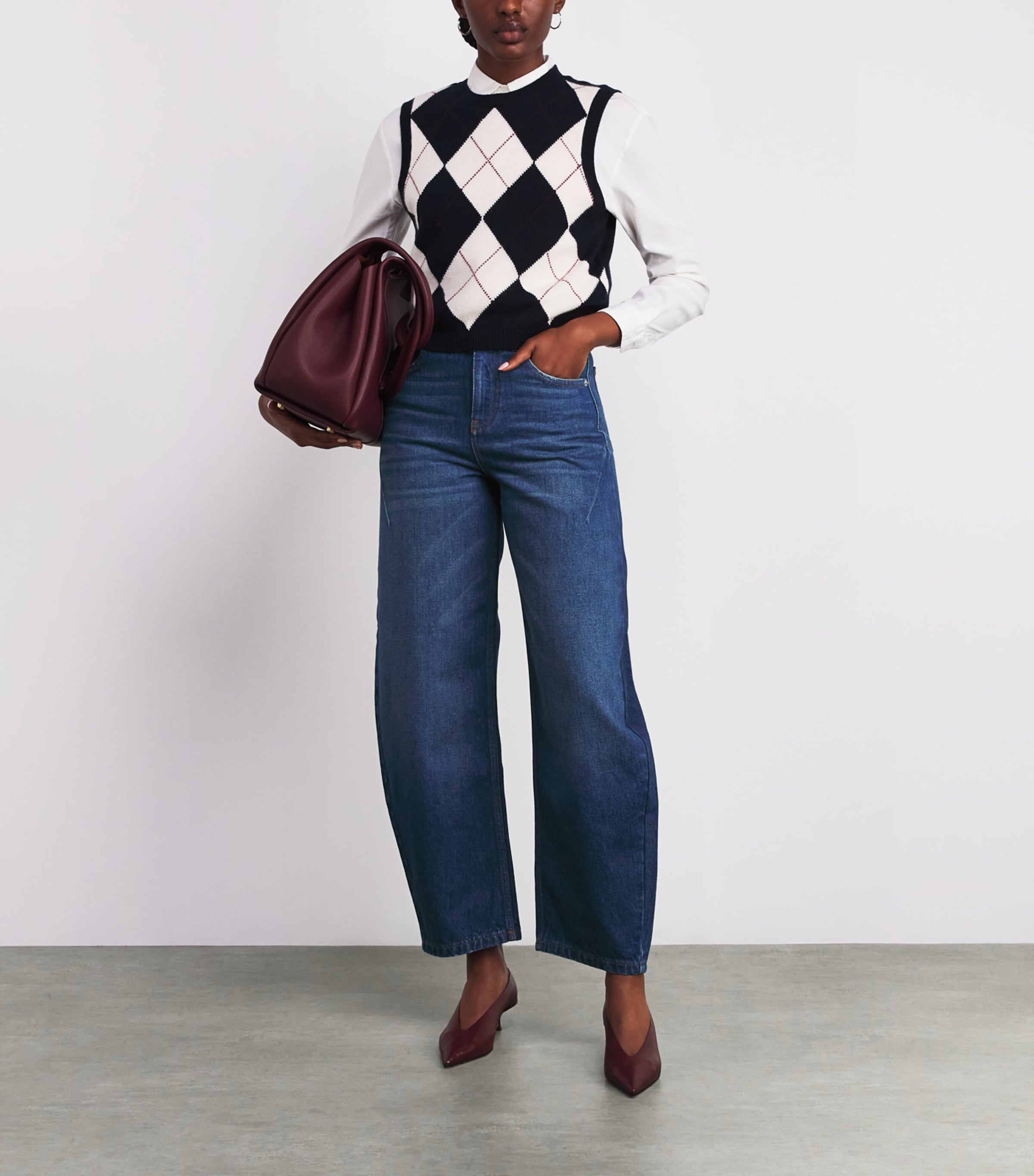 Barrel-Leg Jeans BLUE Image 2