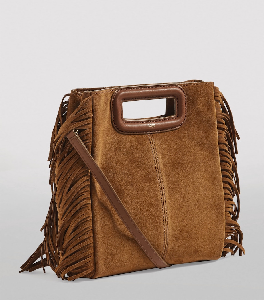 Suede M Top-Handle Bag CAMEL Image 6