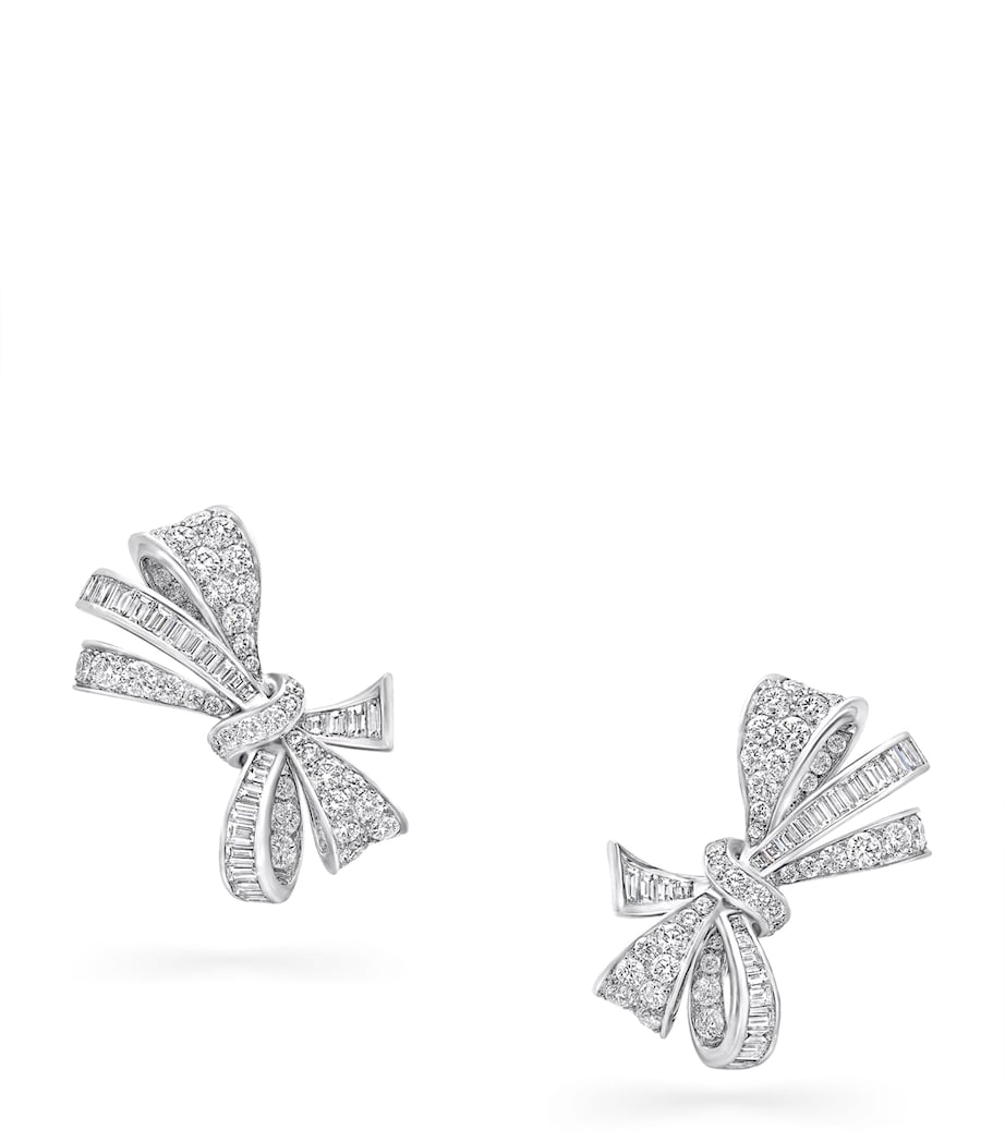 White Gold and Diamond Tilda’s Bow Stud Earrings WHITE GOLD Image 1