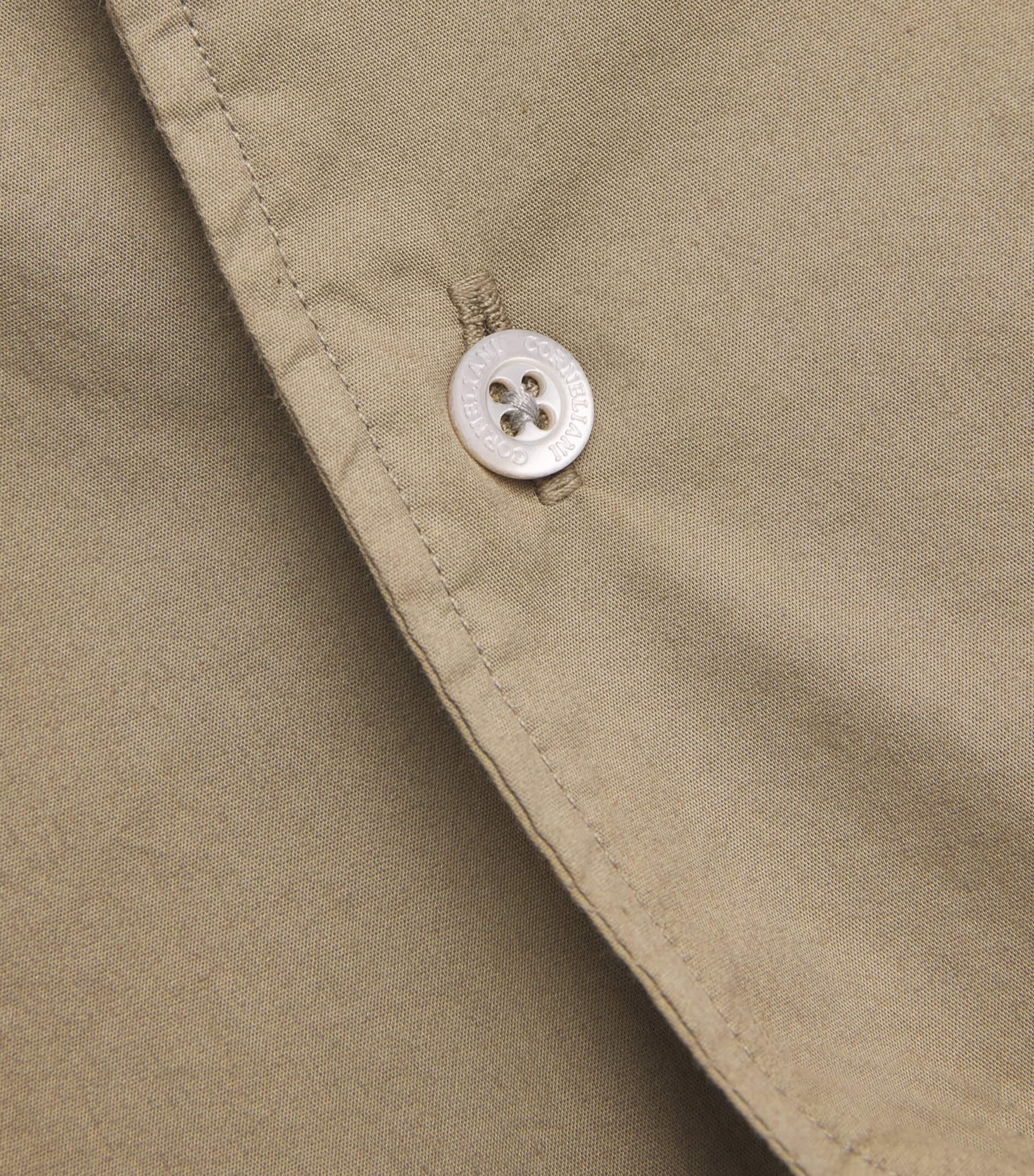 Corneliani Mens Cotton-Blend Shirt Brown Image 6