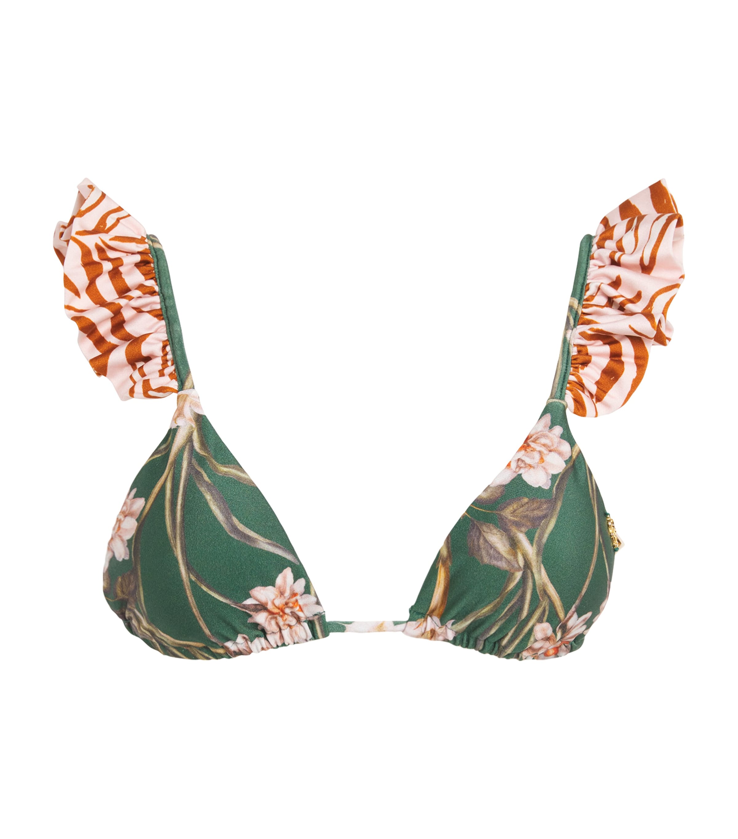 Patbo Botanic Retro Bikini Top In Green