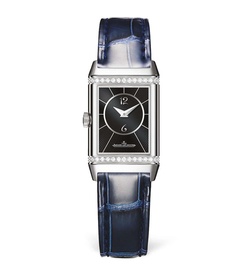 Small Stainless Steel and Diamond Reverso Classic Duetto Watch 21mm STAINLESS STEEL Image 4