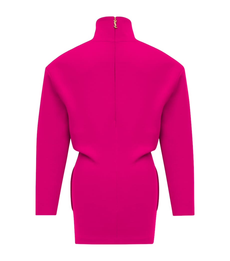 Wool-Blend High-Neck Mini Dress 5551 Image 2