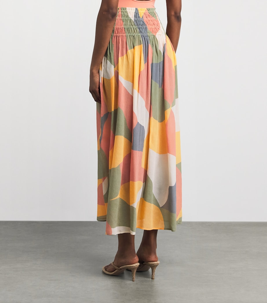 Eres Womens Silk Printed Highlight Maxi Skirt Imprime Eclat Image 5