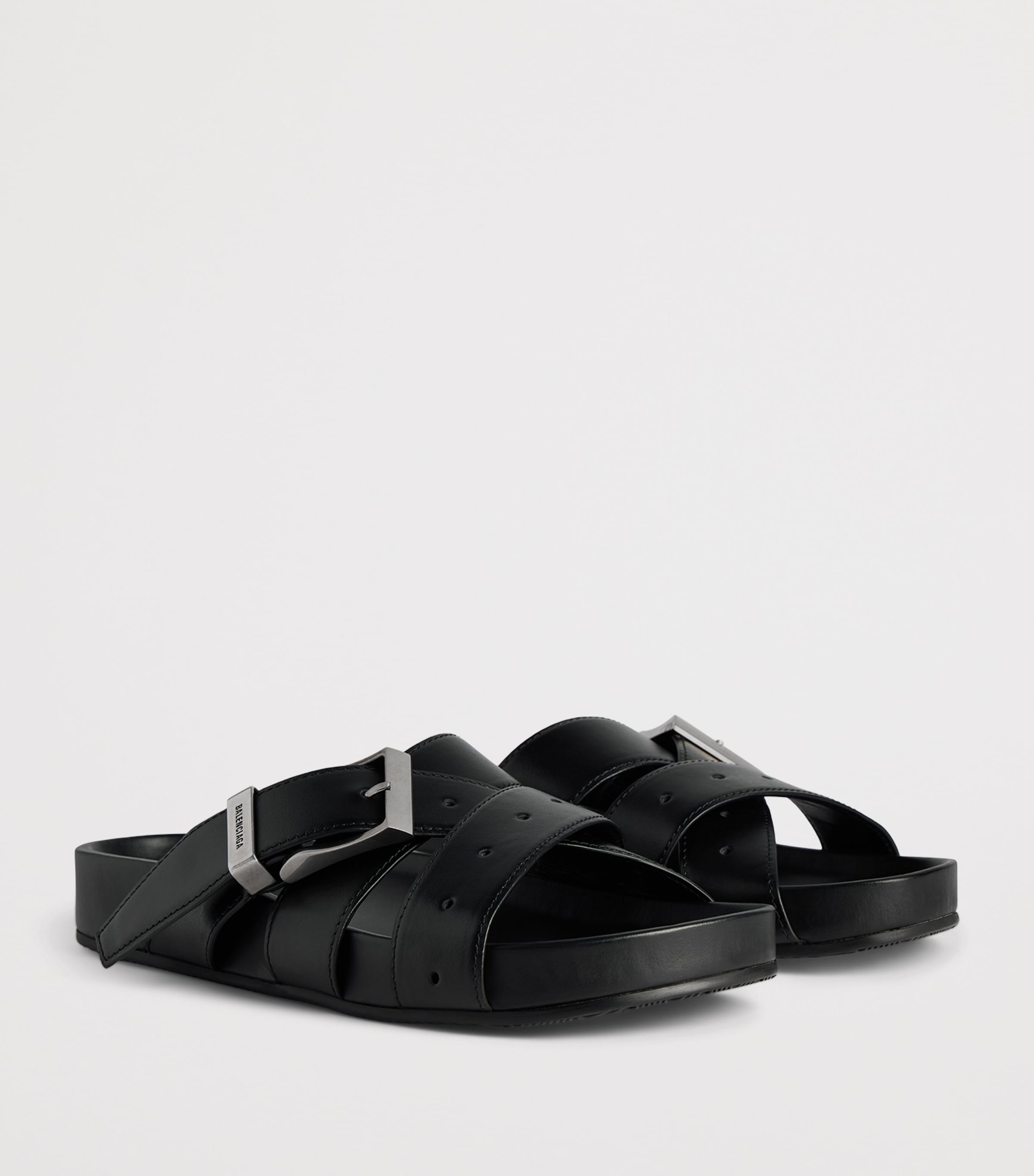 Balenciaga Calfskin Belt Mules Image 5