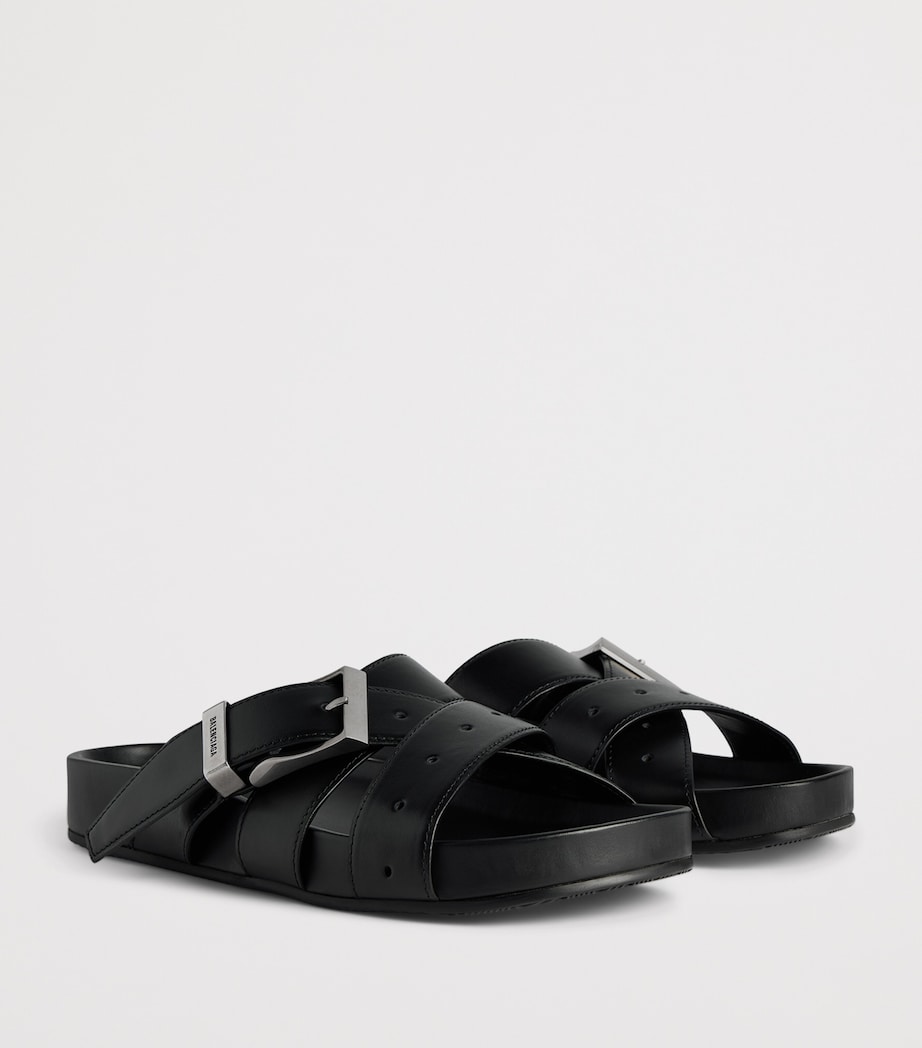 Balenciaga Calfskin Belt Mules Image 5