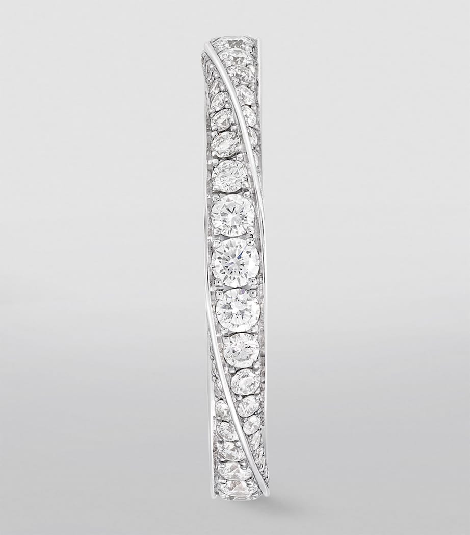 White Gold and Diamond Spiral Ring WHITE GOLD Image 6