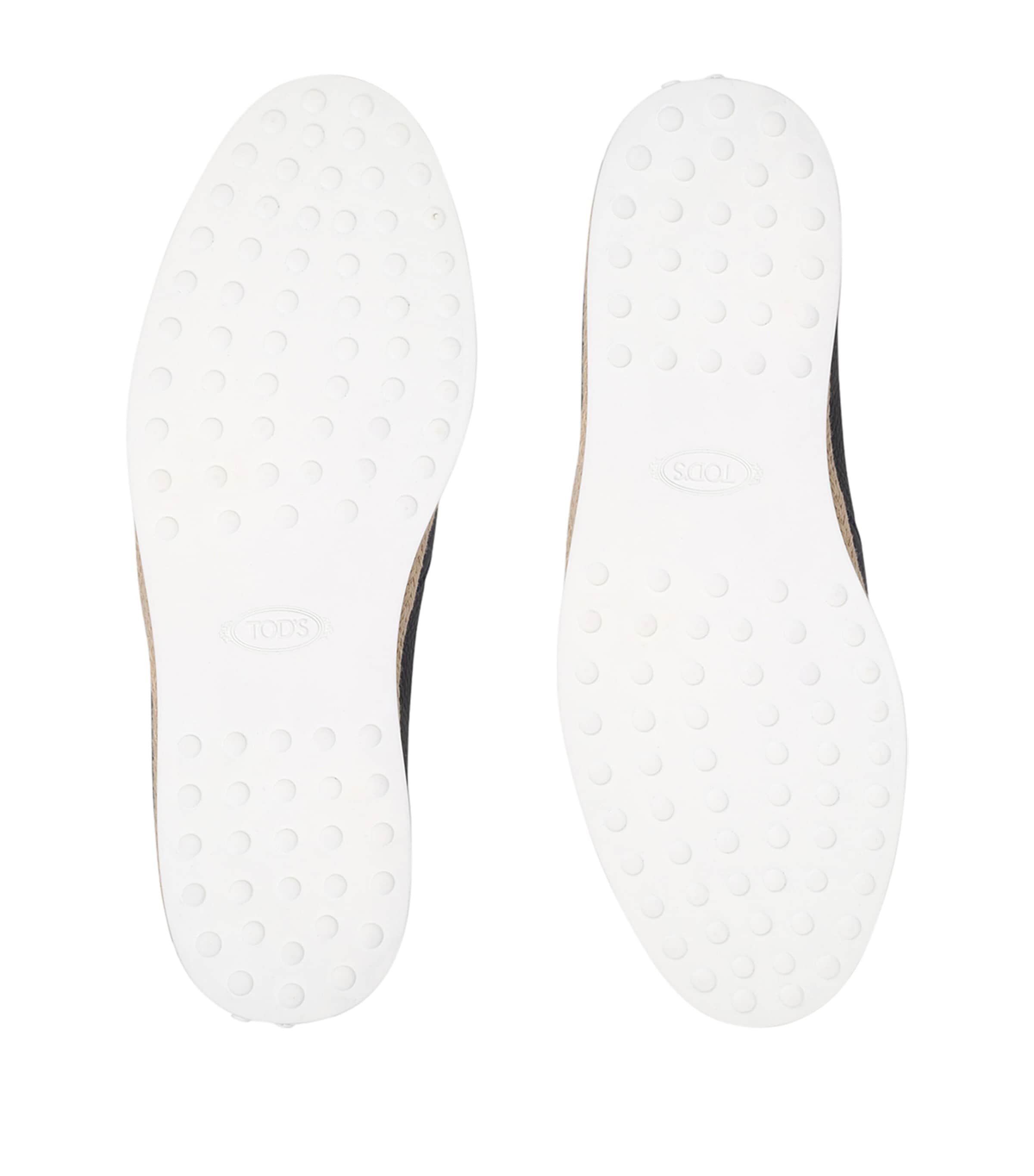Tod's Raffia Skate Shoes Navy Image 3