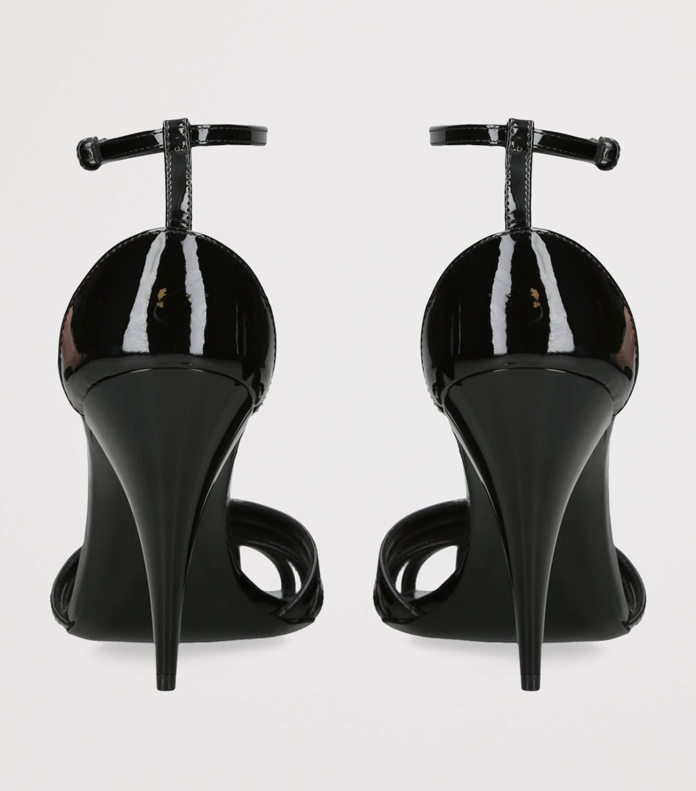 Leather Cage Sandals 95 BLACK Image 2