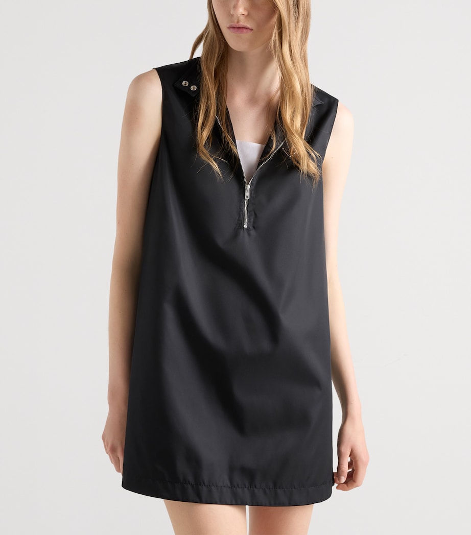 Prada Womens Re-Nylon Sleeveless Mini Dress Black Image 3