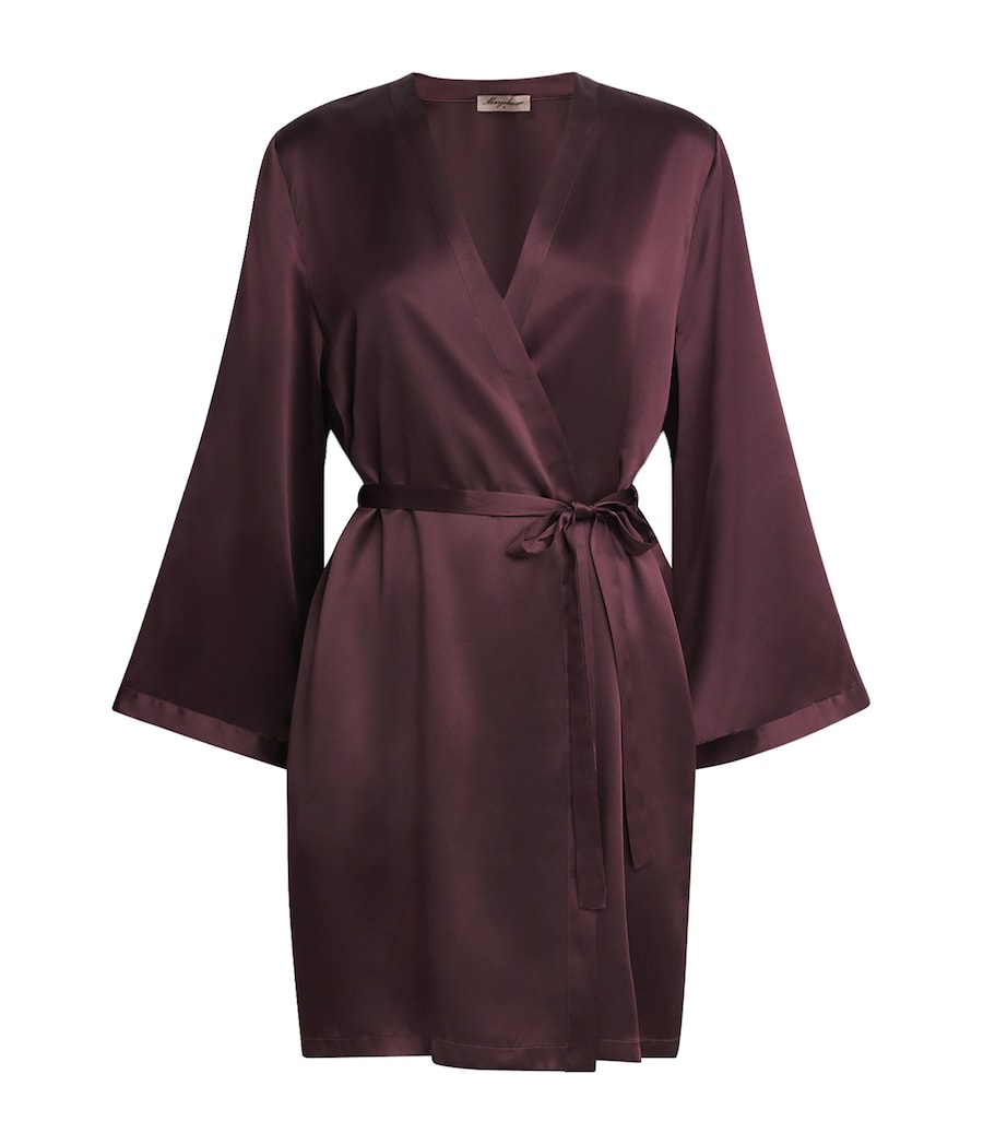 Marjolaine Womens Silk Robe Brun Image 1