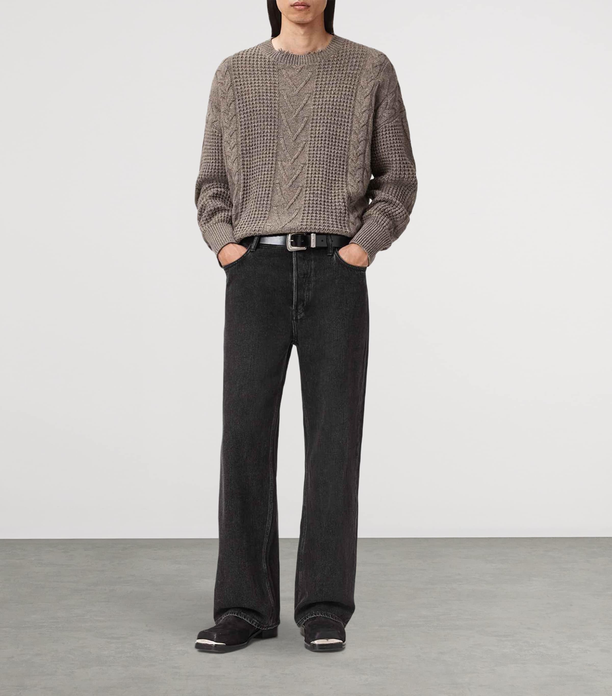 Wool-Organic Cotton Tenter Sweater FAWN BROWN Image 2