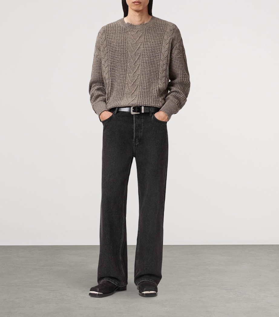 Wool-Organic Cotton Tenter Sweater FAWN BROWN Image 2