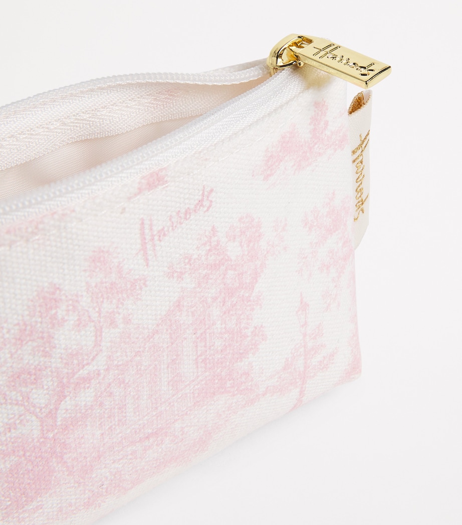 Cotton Toile Keyring Coin Purse PINK Image 3
