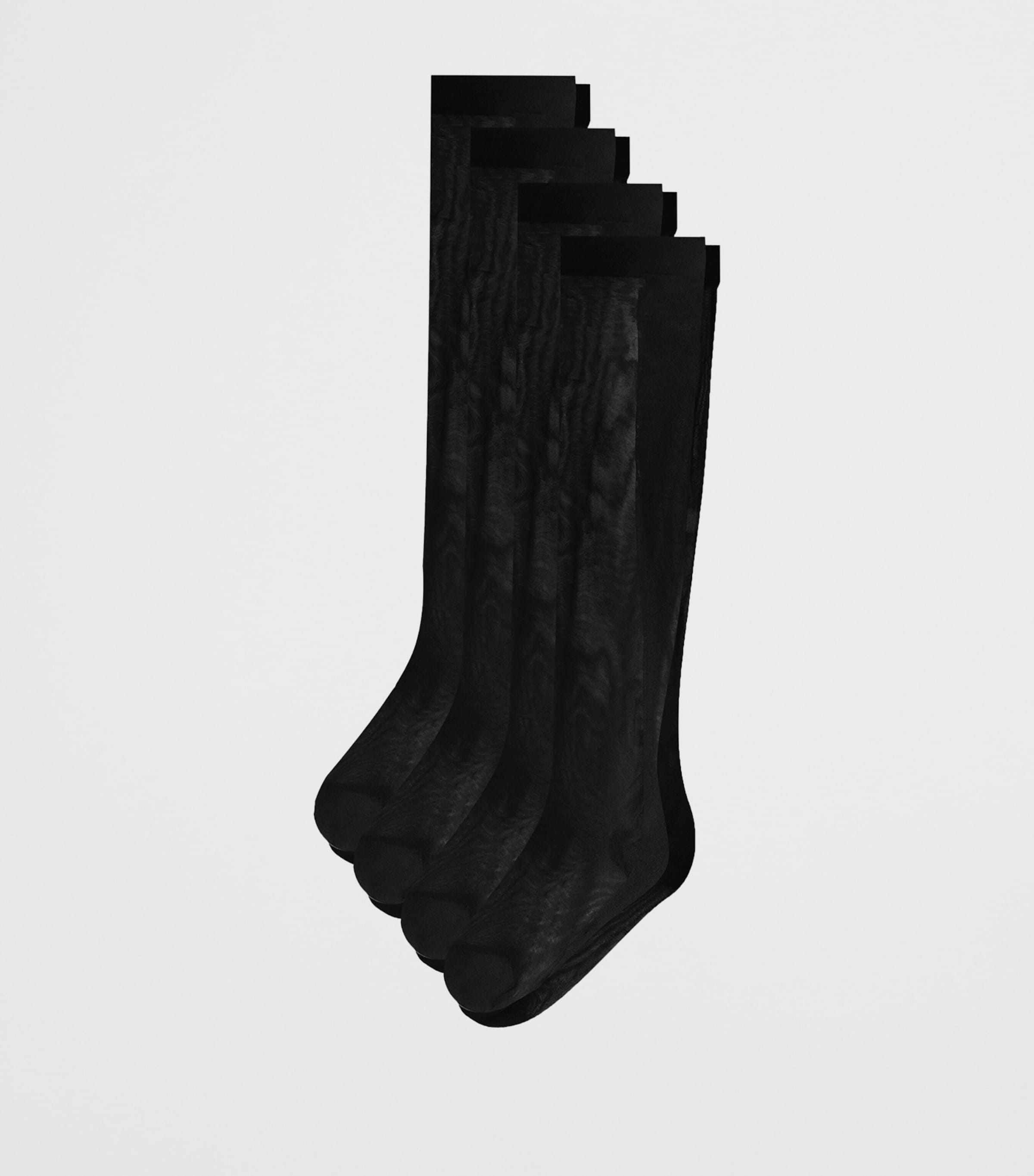 Woven Socks (Pack of 4) N0000-BLACK Image 2
