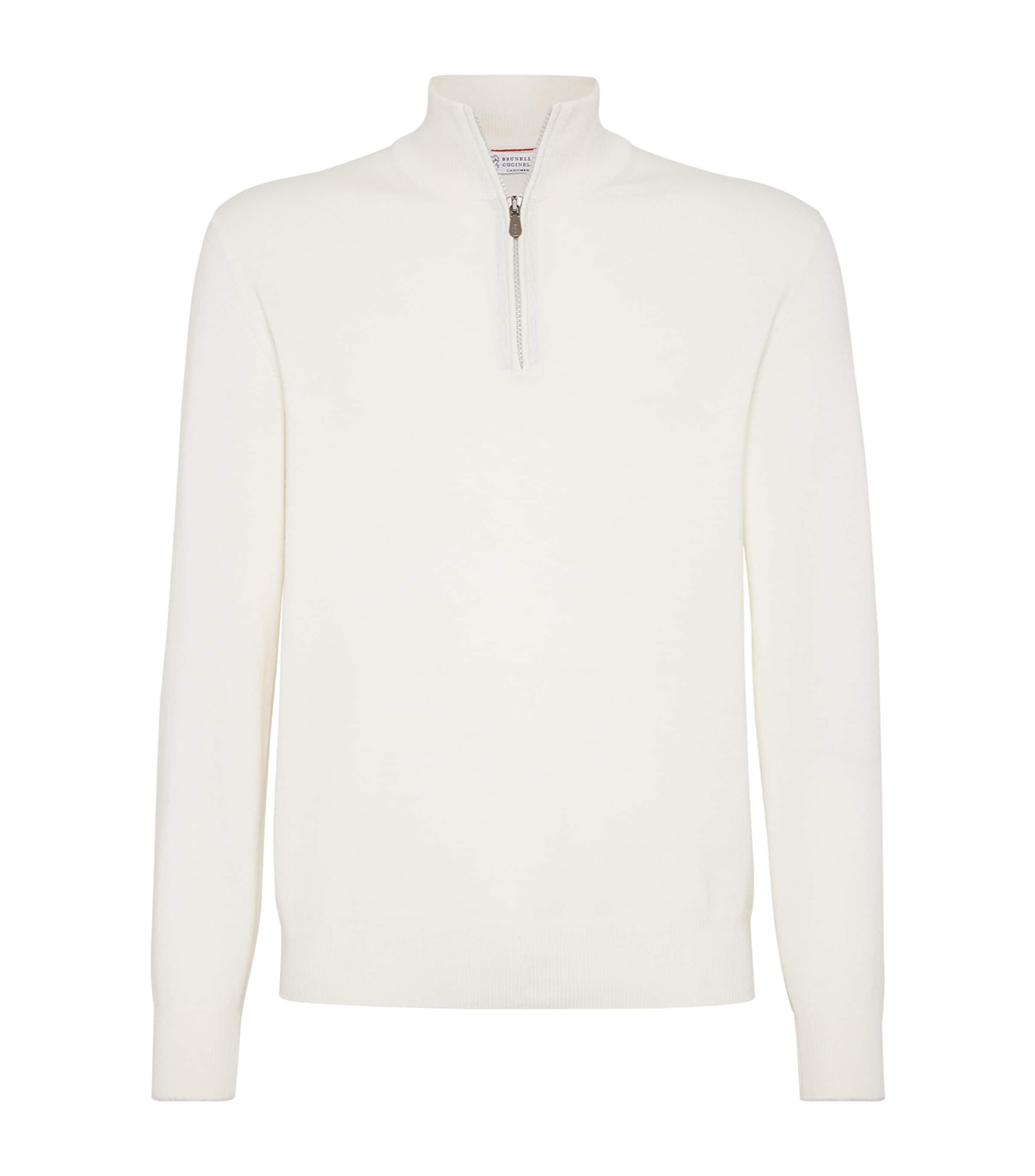 BRUNELLO CUCINELLI CASHMERE HALF-ZIP SWEATER