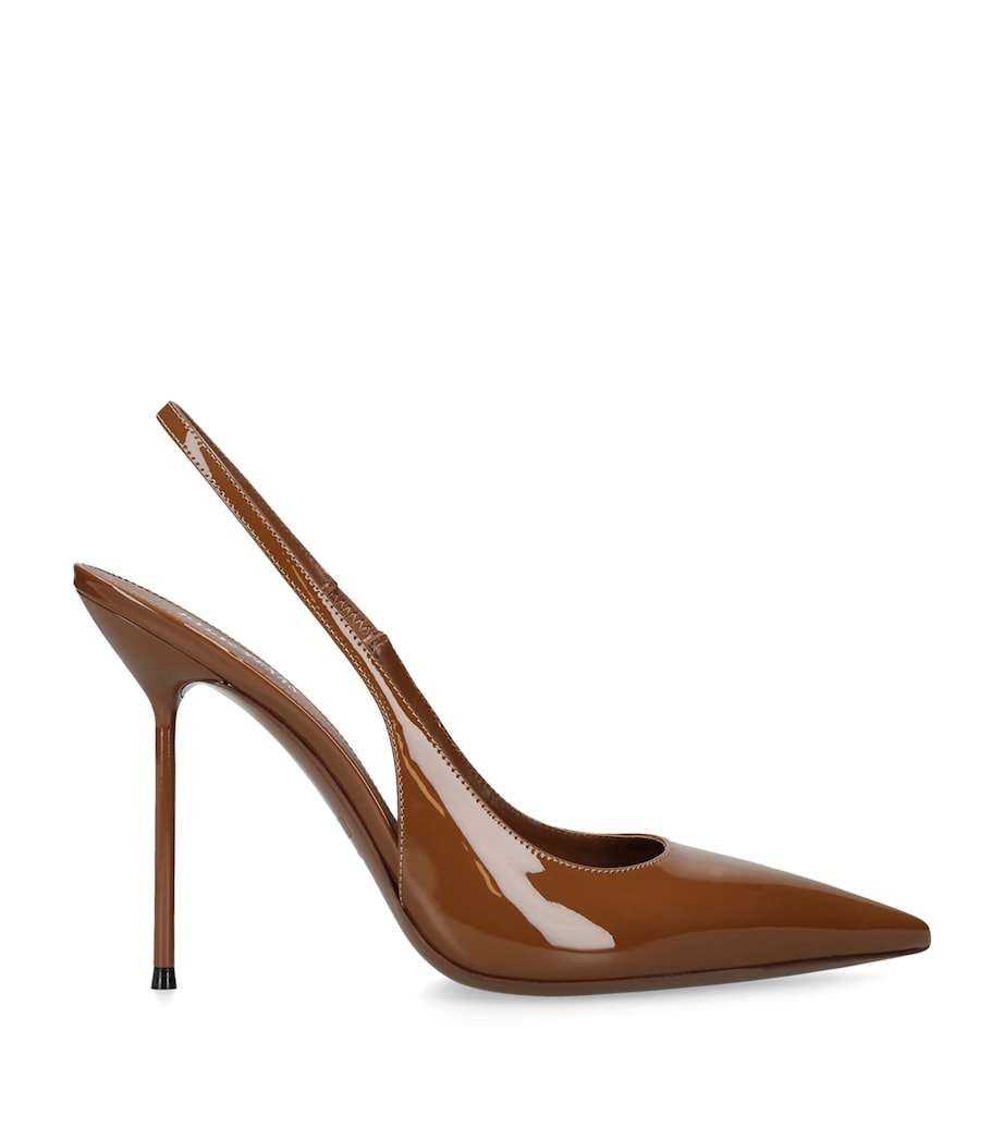 Paris Texas Patent Leather Lidia Slingback Pumps 105 Mid Brown Image 1
