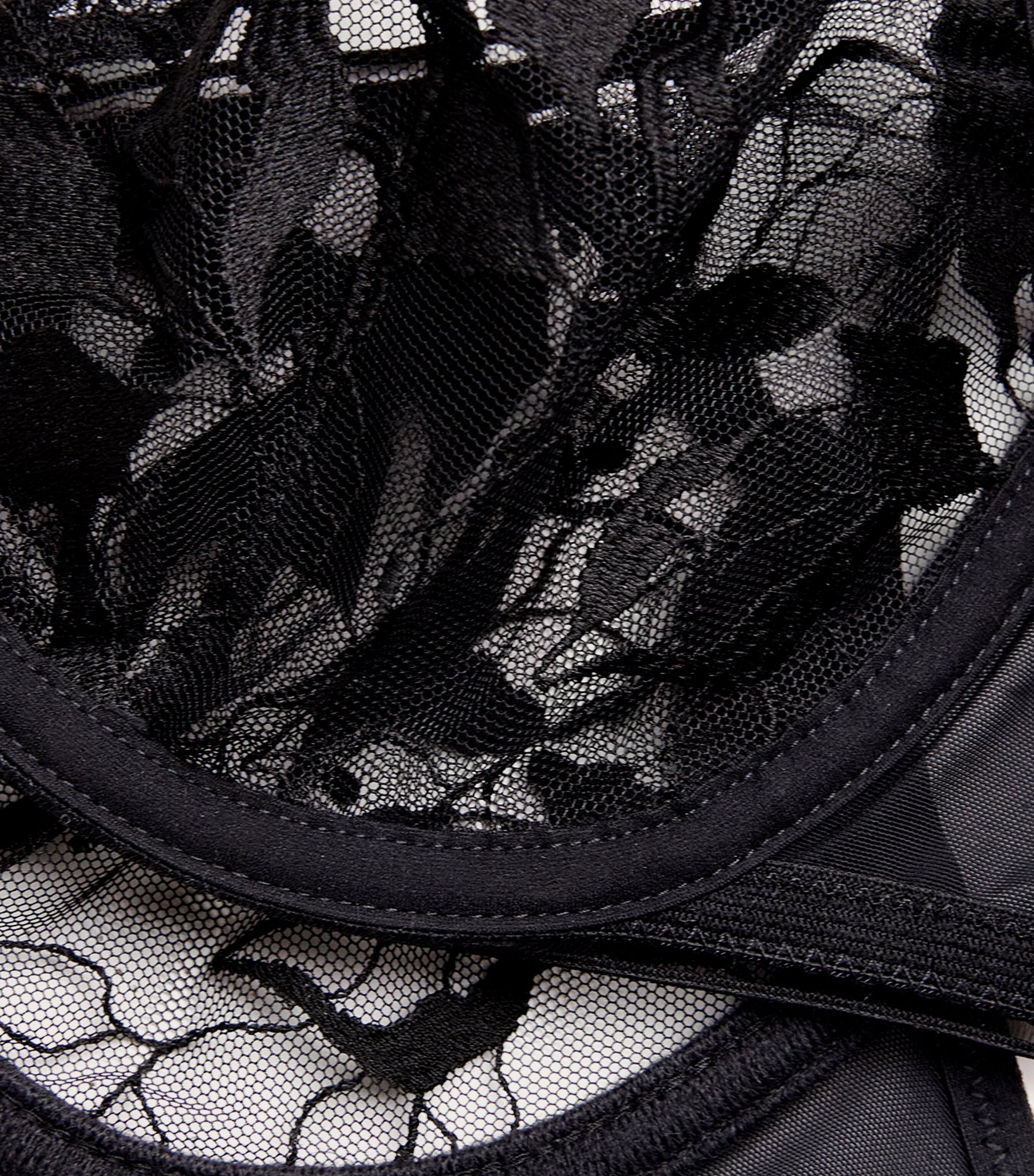 Tulle Sin Underwired Bra 04 BLACK Image 5