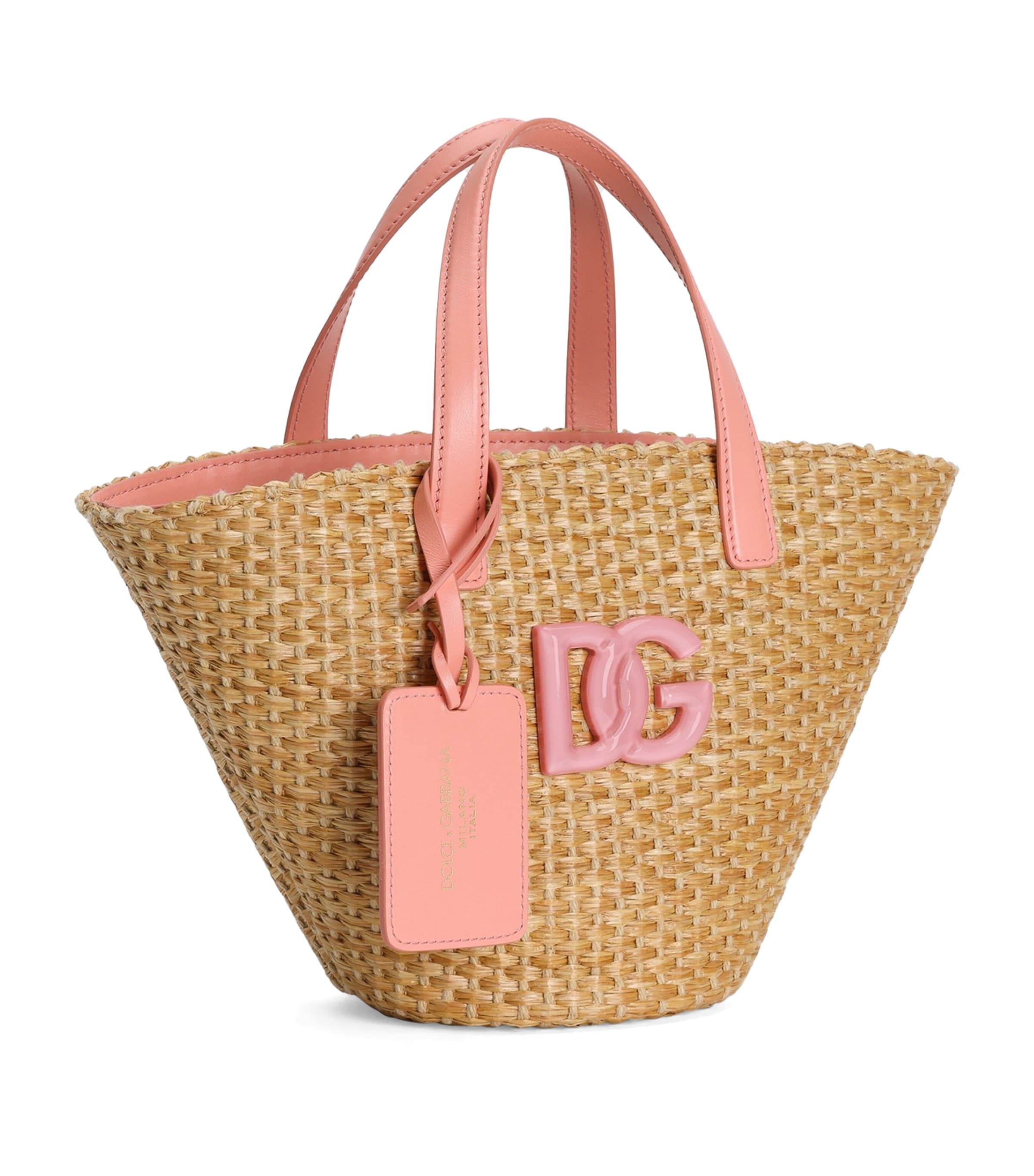 Dolce&Gabbana Kids Straw Logo Tote Bag Orte Image 1