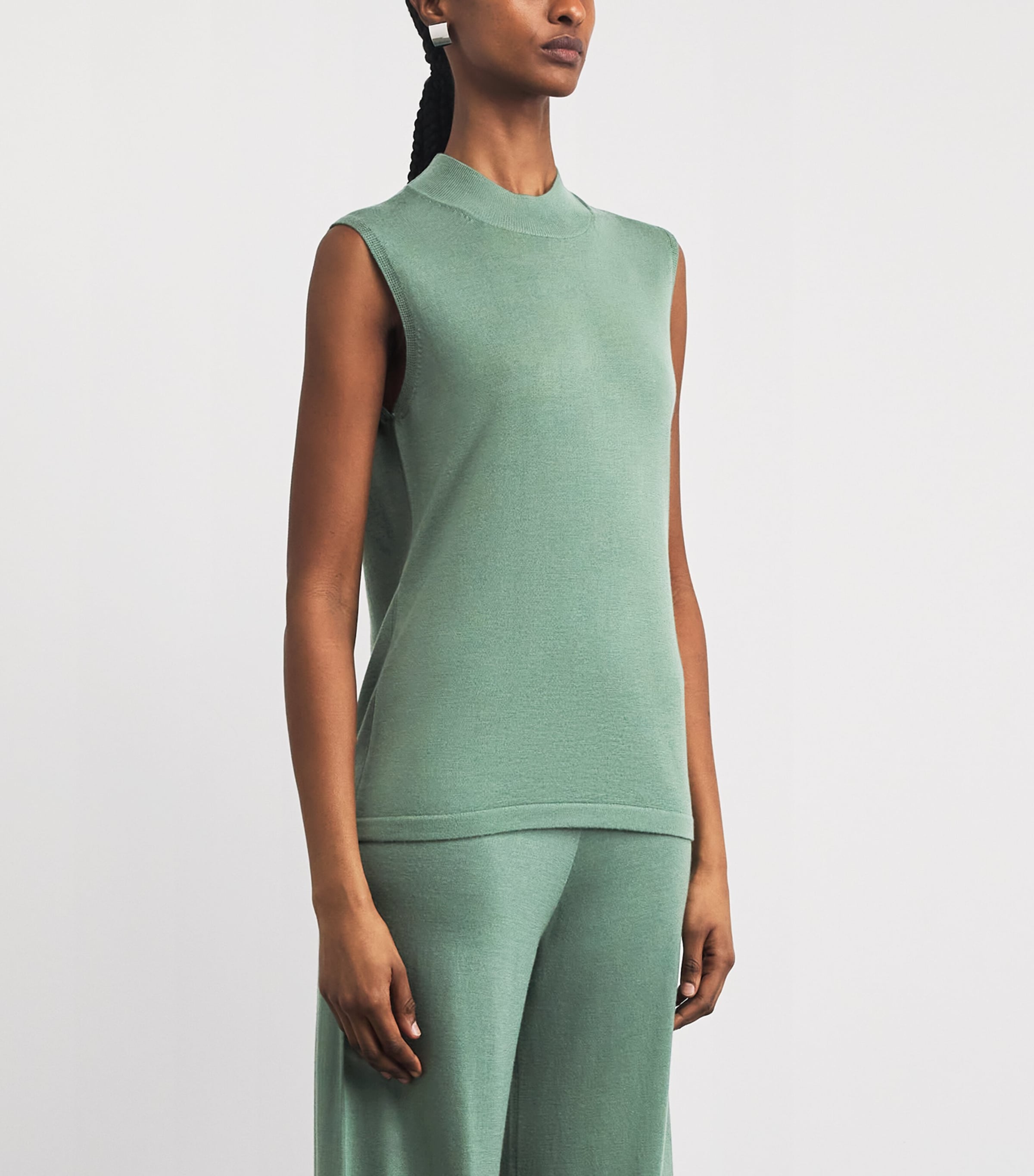 Falke Womens Merino Wool Sleeveless Top Sea Breeze Image 4