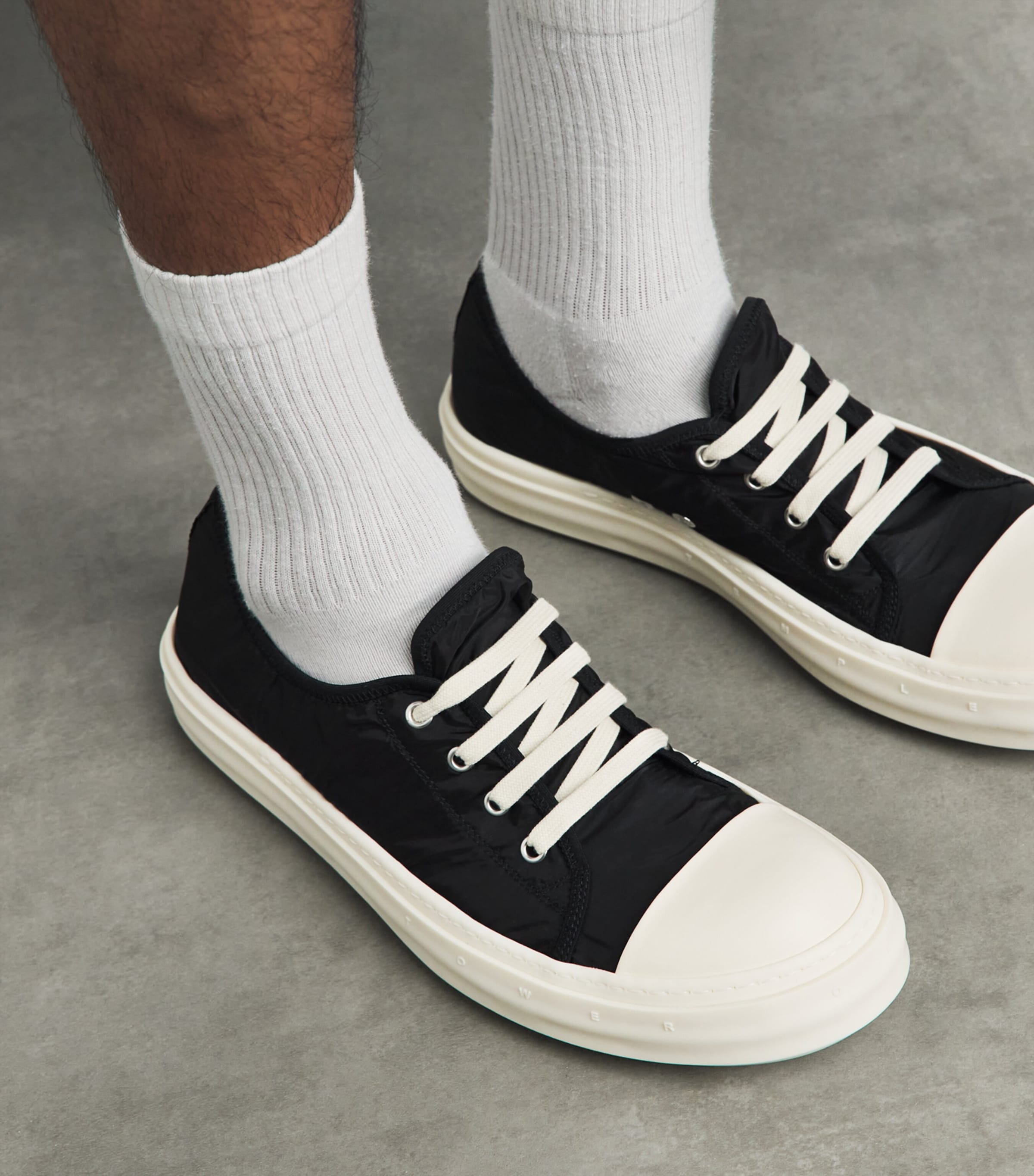 Rick Owens Tower Low Sneakers Blk/mlk/mlk Image 4