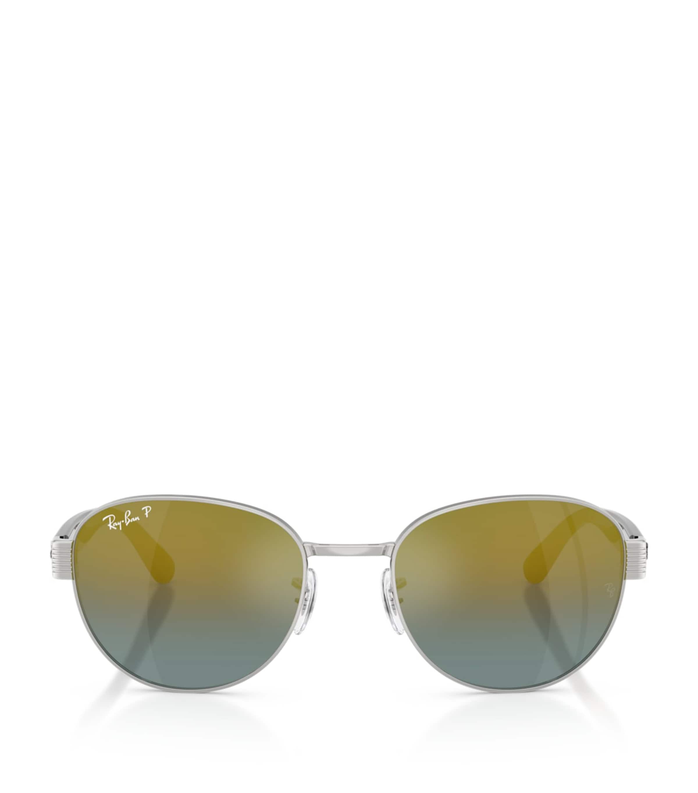 Ray-Ban RB3766 Polarized+ Lenses Square Sunglasses Silver Image 1