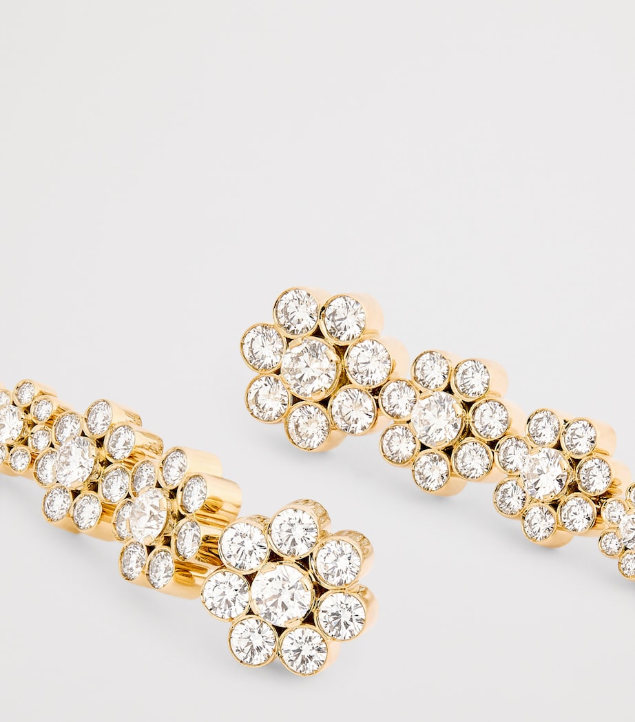 Yellow Gold and Diamond Fontaine de Fleurs Earrings YELLOW GOLD Image 6
