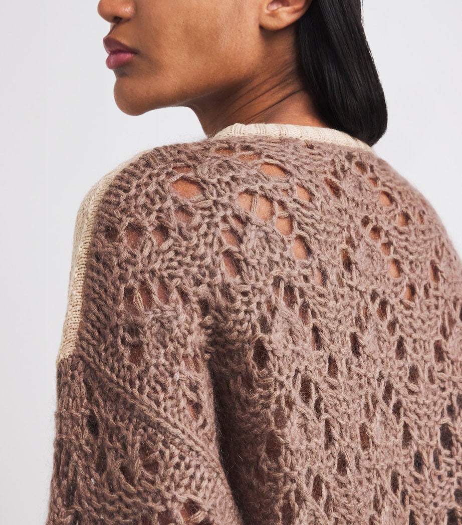 Cable-Knit Sweater VR3 CORDA/CACAO Image 6