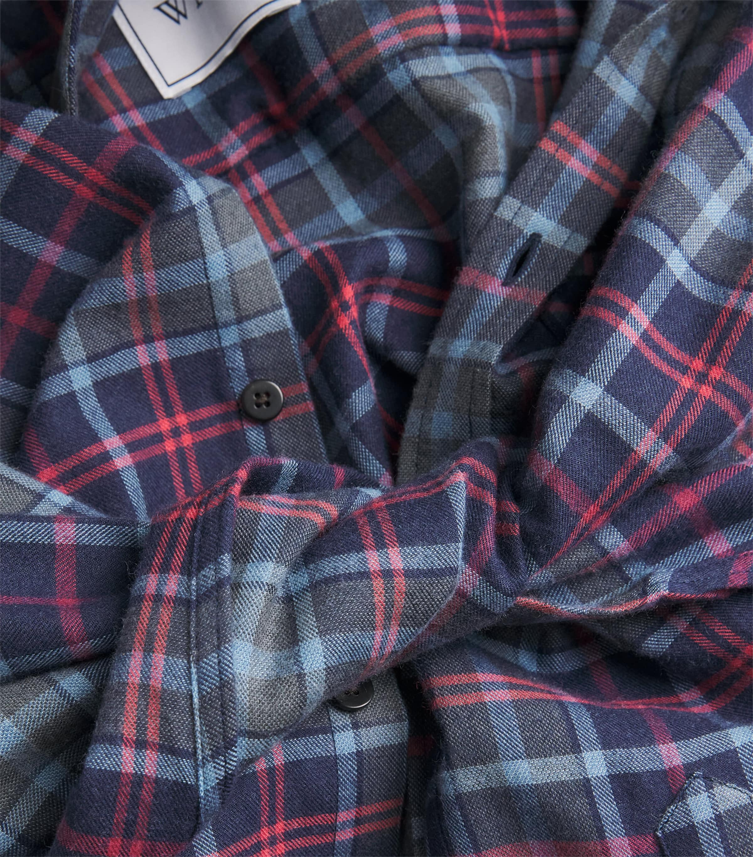 Cotton-Wool Classic Shirt BLUE/RED PLAID Image 5