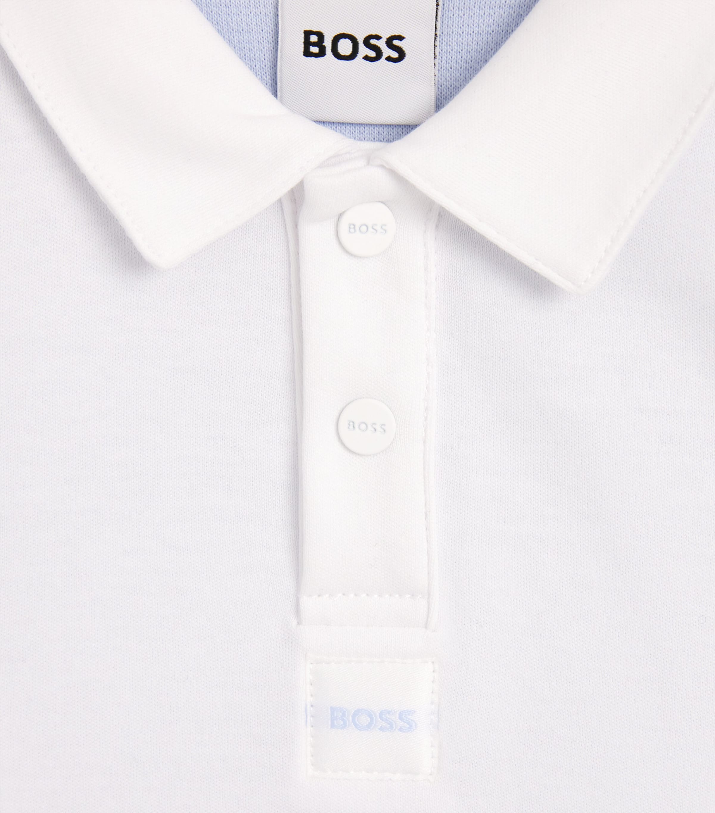 Cotton Contrast-Bib Playsuit (1-18 Months) 771PALE BLUE Image 3