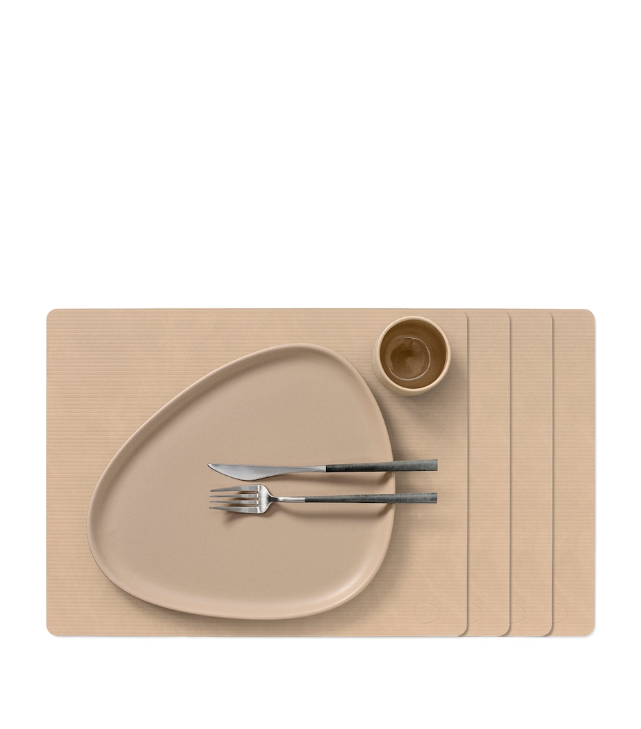 Large Square Corduroy Placemat (Set of 4) SAND Image 1