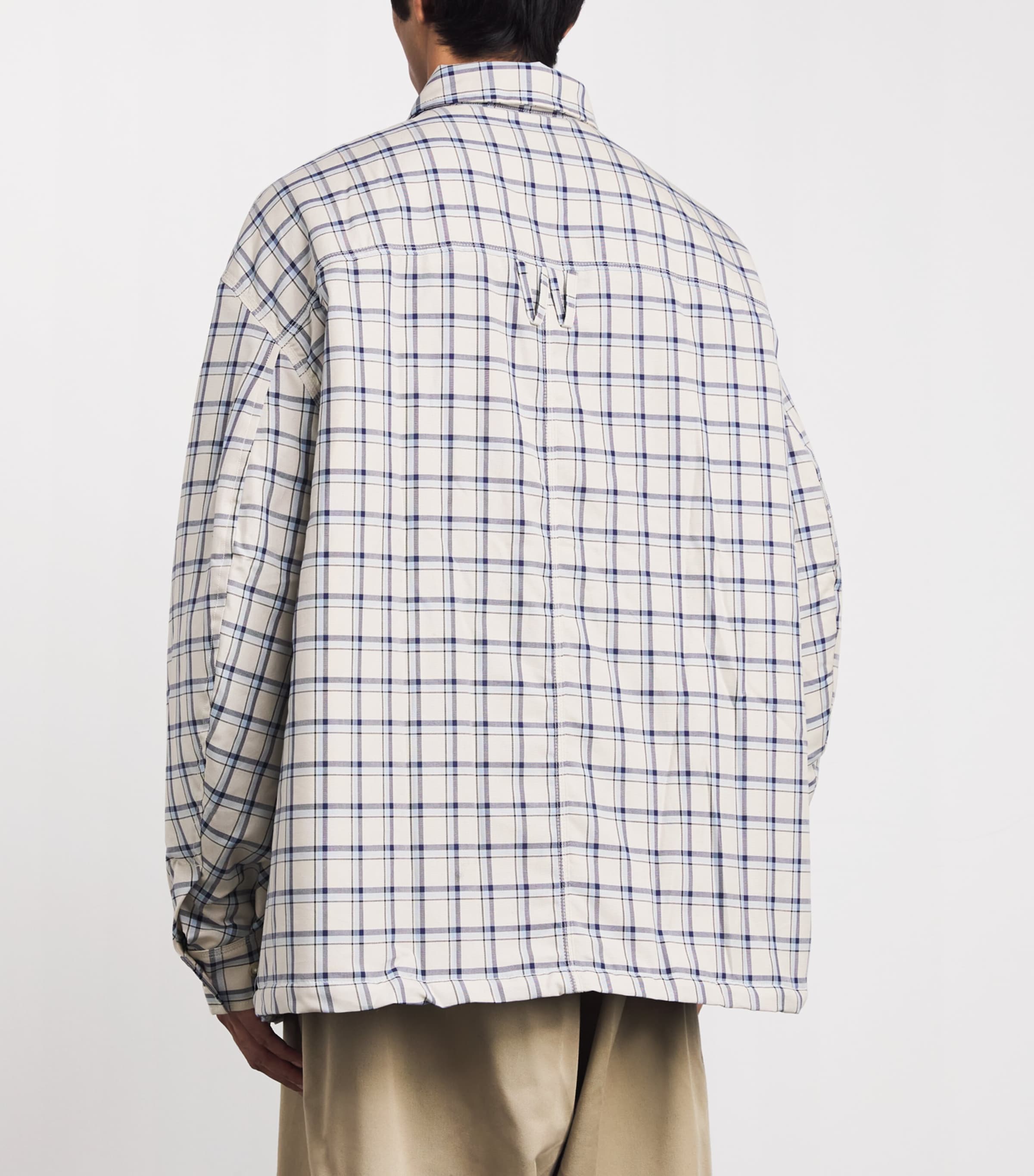 Check Quilted Overshirt LIGHT BLUE Image 4