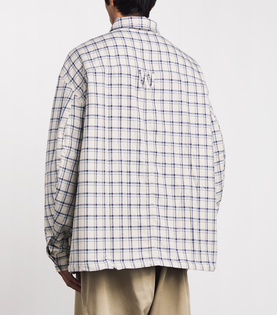 Check Quilted Overshirt LIGHT BLUE Image 4
