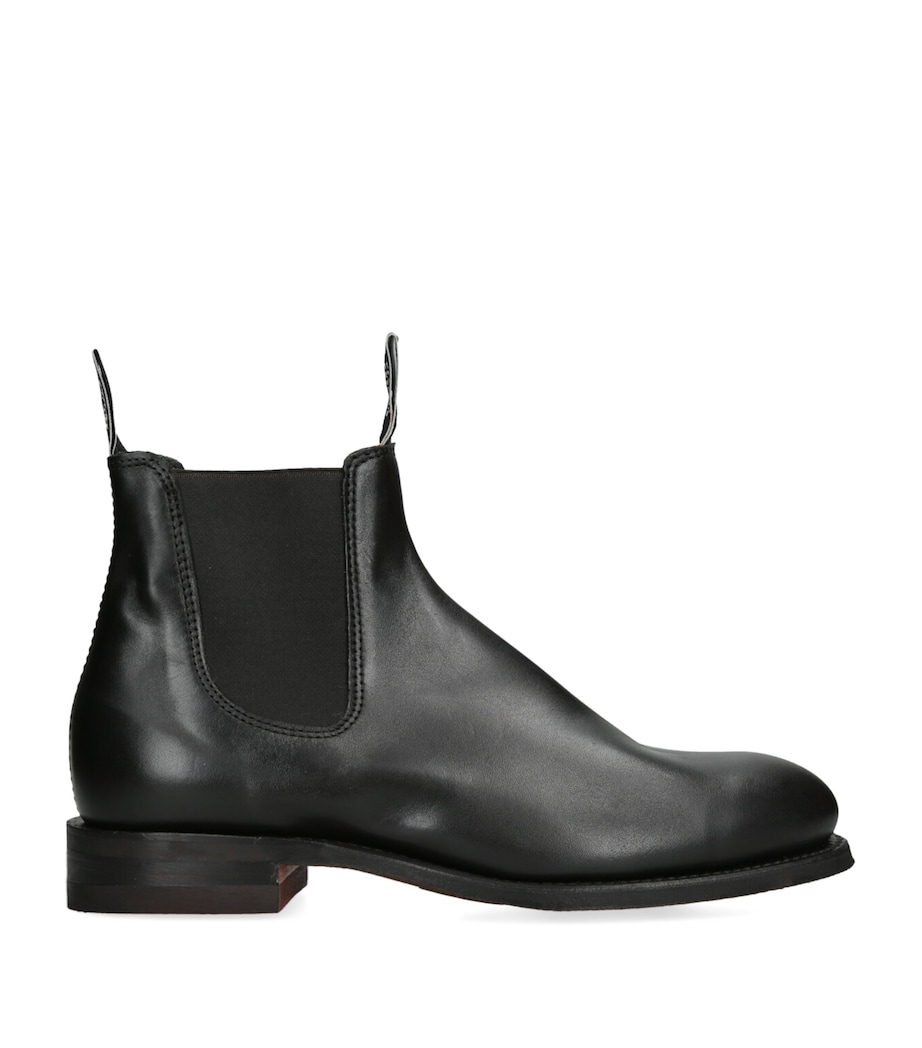 Leather Comfort Turnout Ankle Boots BLACK Image 1