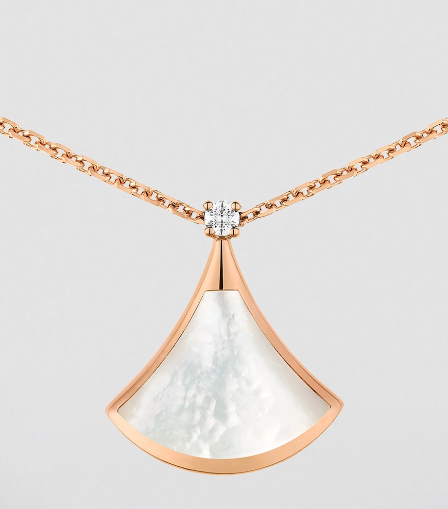 Rose Gold, Diamond and Mother-of-Pearl Divas' Dream Necklace PINK GOLD Image 4
