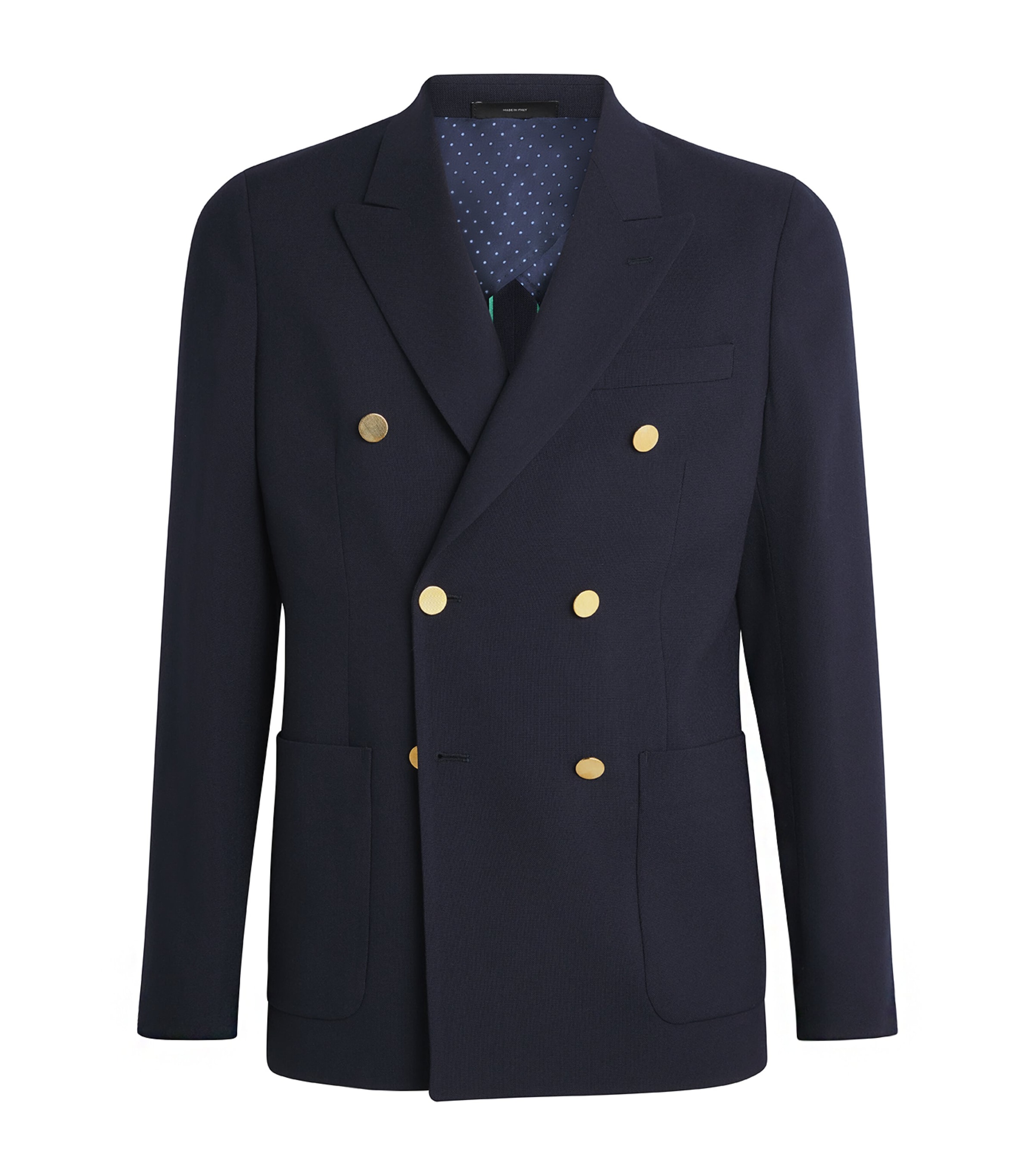Paul Smith Men's Double-breasted Jacket Featuring Button Detailing In Blue